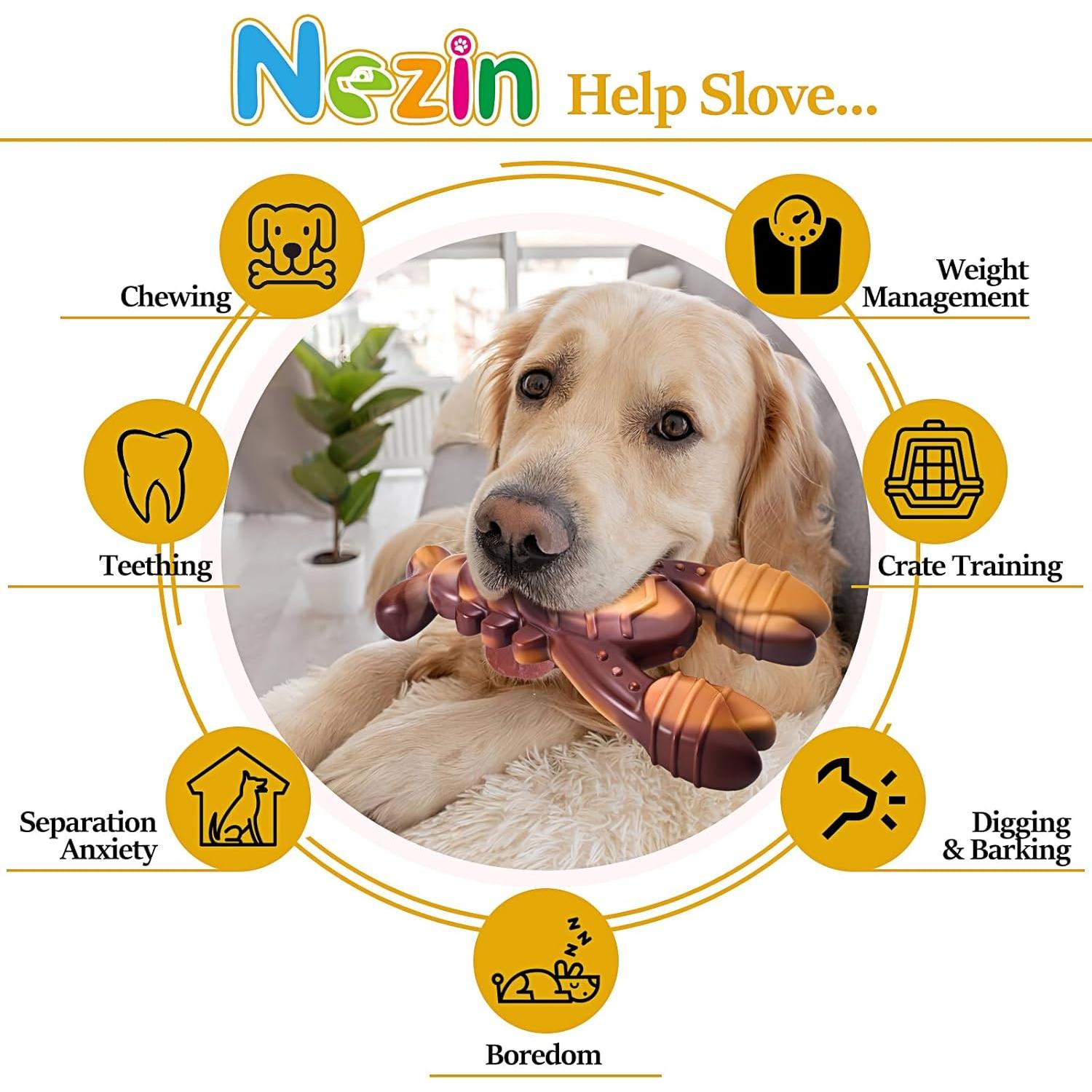 Juguete Indestructible para Perros NEZIN Sabor Carne 20cm