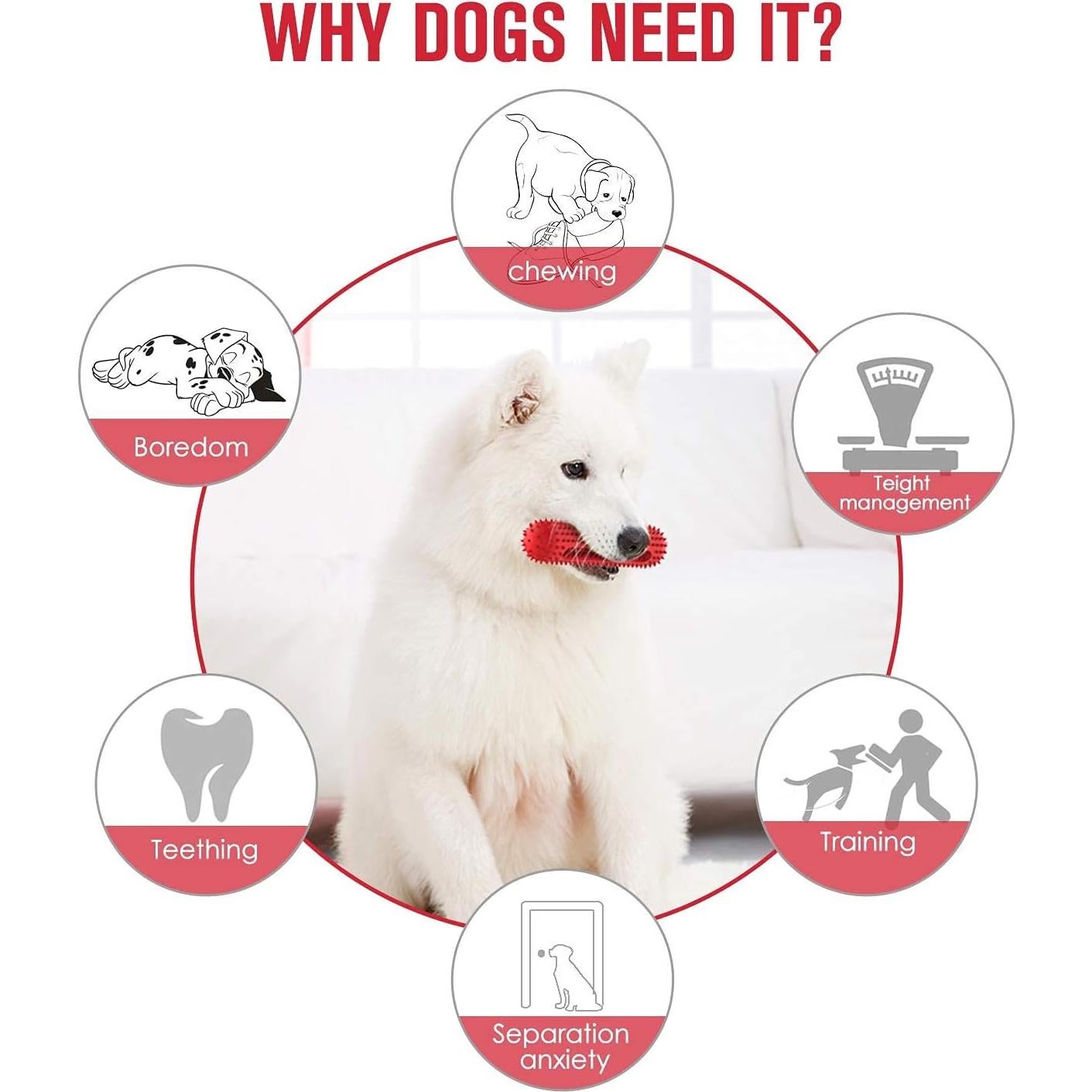 Juguete para Perros Petizer Rojo 23.6 cm Goma Resistente