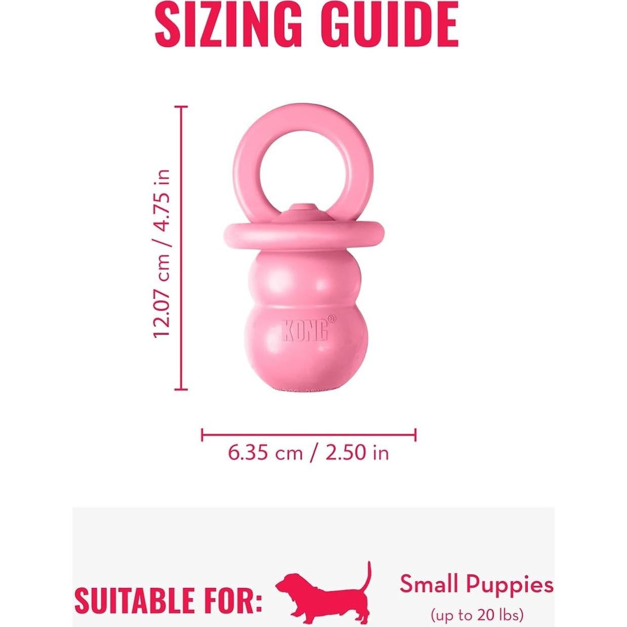 KONG Binkie Juguete para Cachorros Pequeños Rosa 18.9x9.8cm