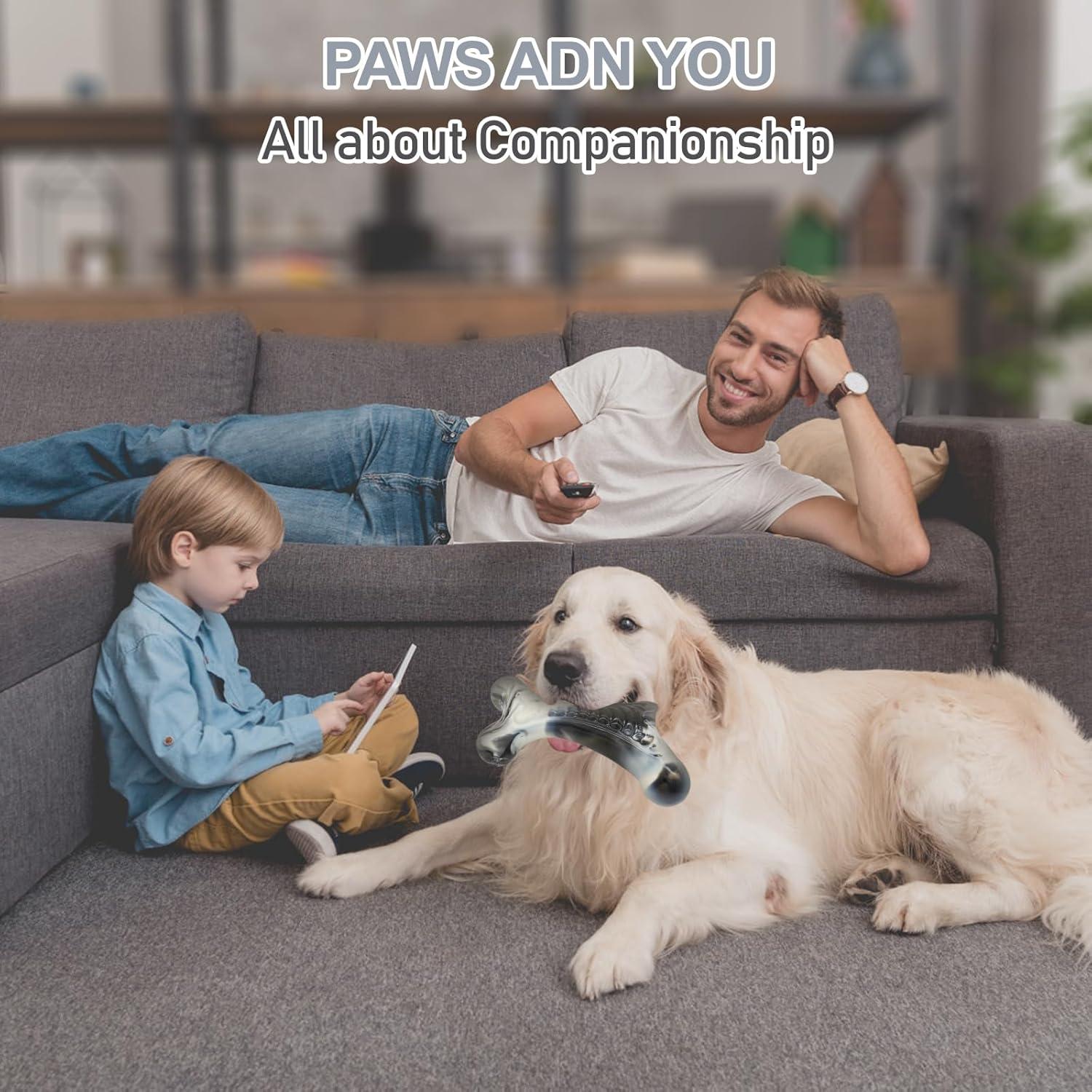 Juguete para Perros Masticadores Agresivos WinTour SharkBone 18x12cm