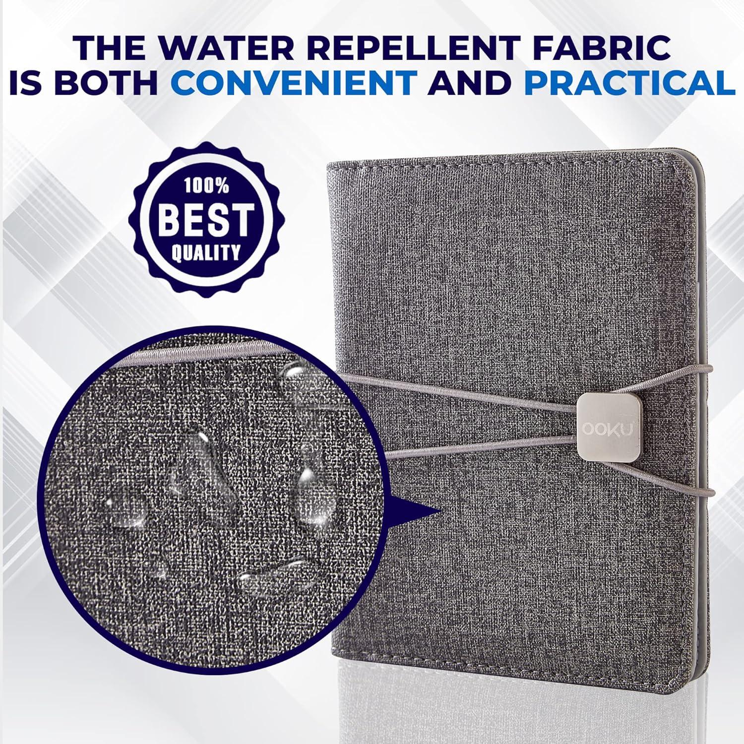 Cubierta de Cuaderno de Viaje OOKU A6 Gris de Cuero PU