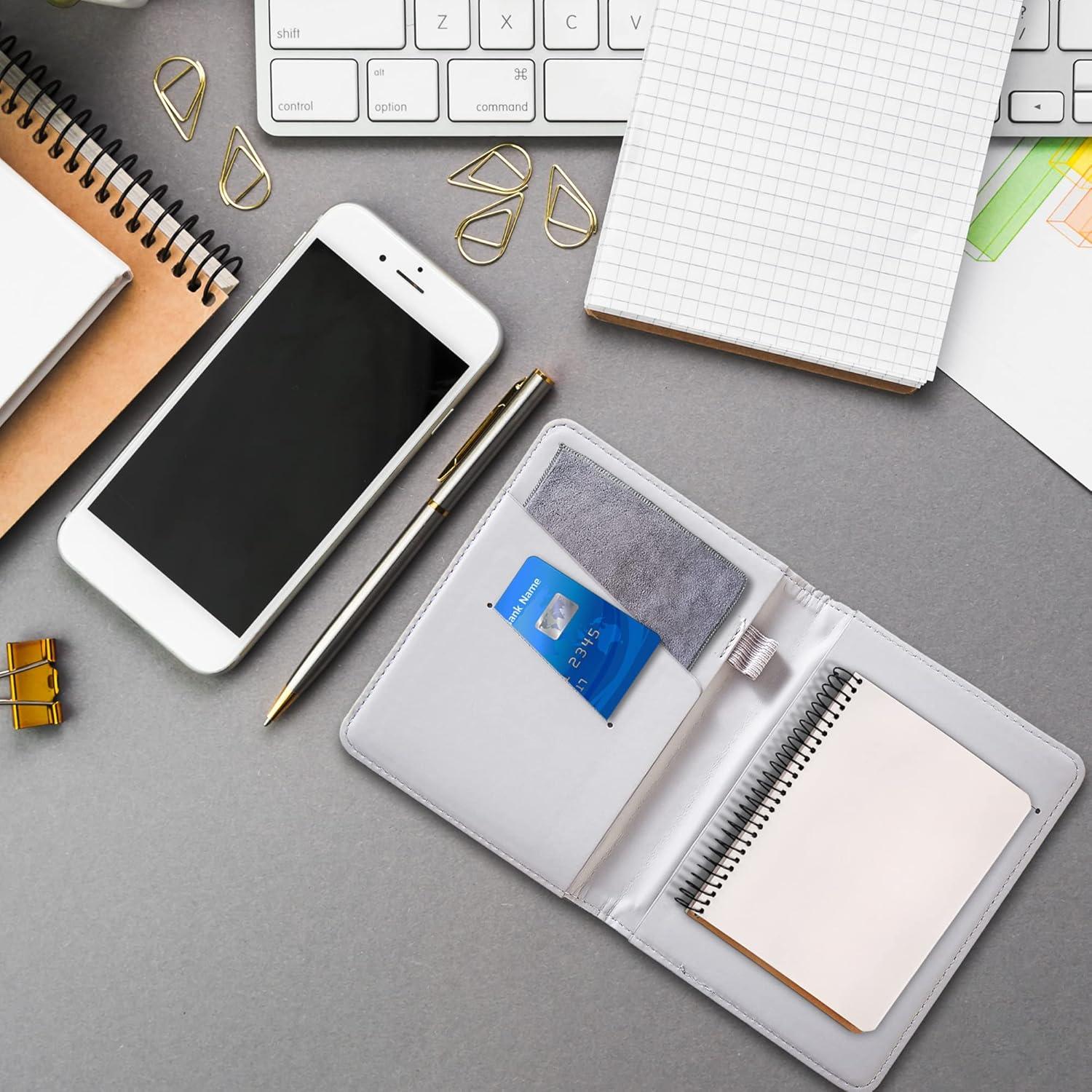 Cubierta de Cuaderno de Viaje OOKU A6 Gris de Cuero PU