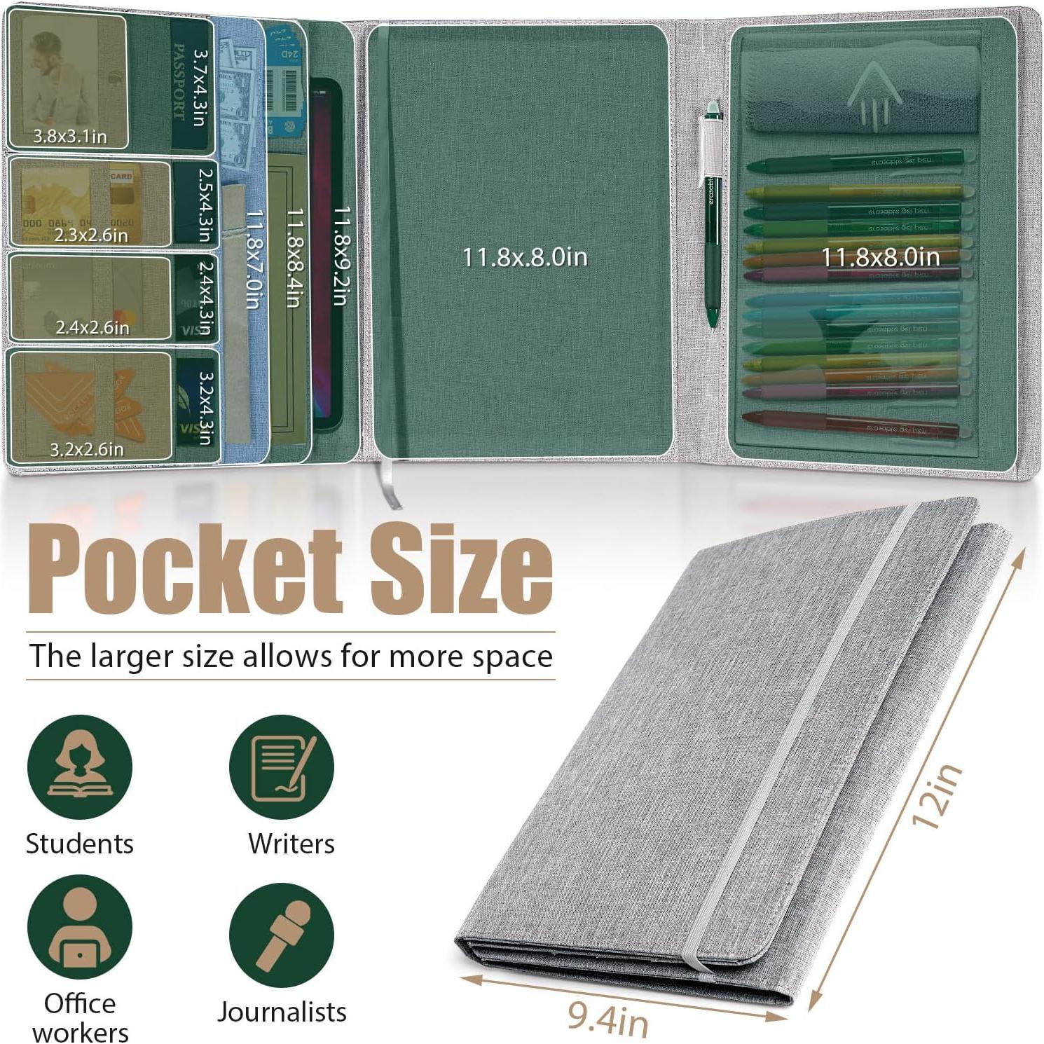 Funda Folio Pulchrum para Cuaderno Carta A4 - Impermeable, Organizador