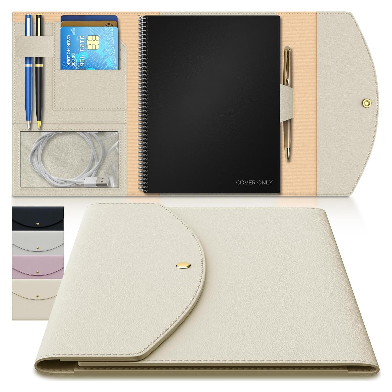 Cubierta Organizador A5 Note Wrap Beige Cuero Sintético
