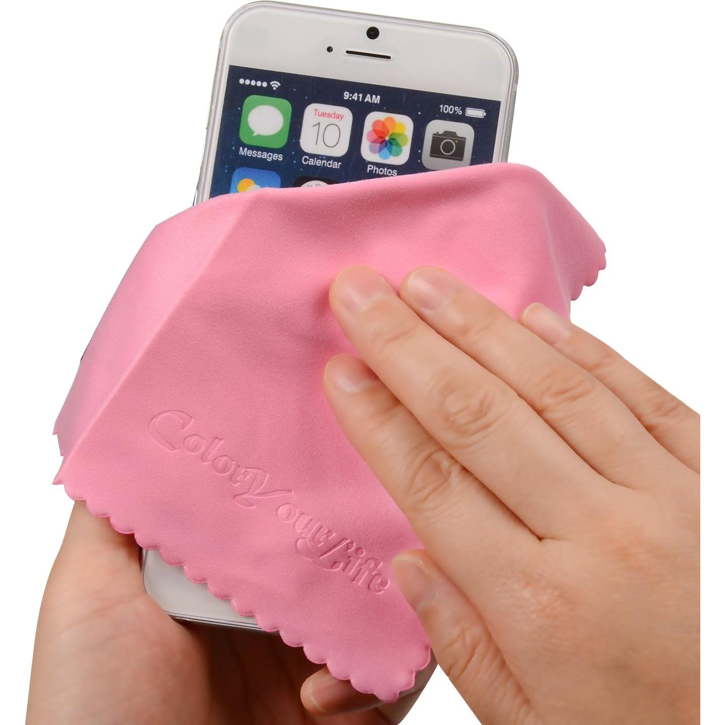 Paquete de 10 paños de limpieza microfibra ColorYourLife 17.8x15.2cm