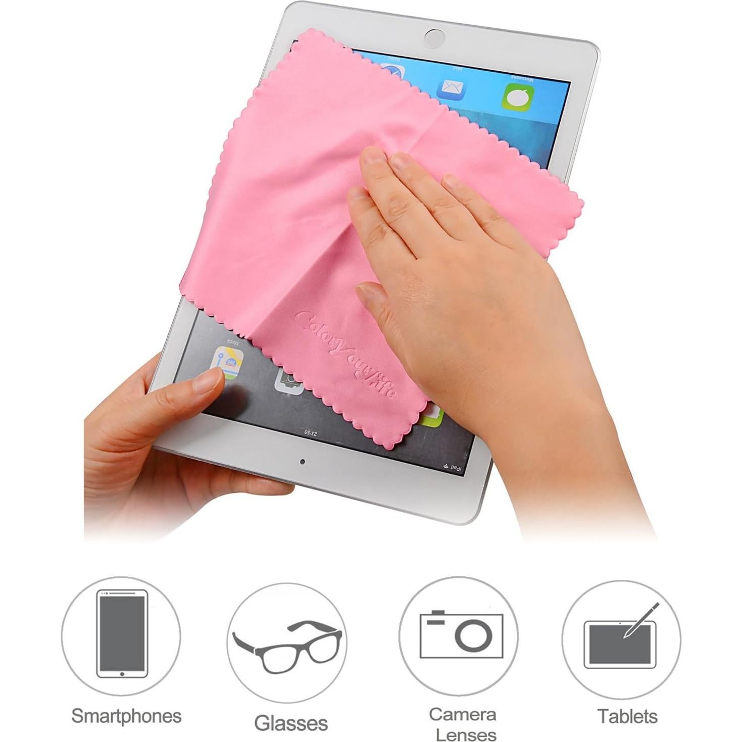 Paquete de 10 paños de limpieza microfibra ColorYourLife 17.8x15.2cm