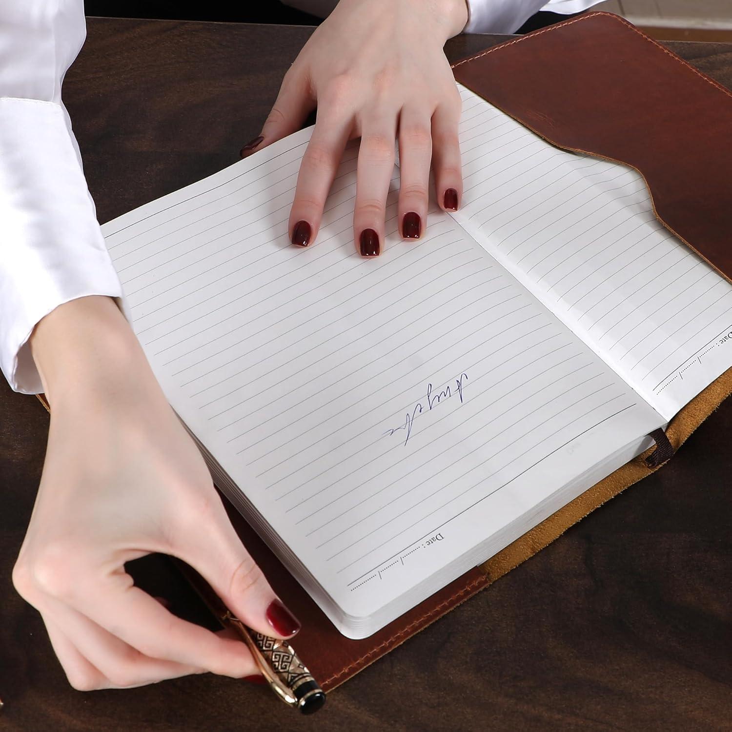 Cubierta de Diario B5 de Cuero Genuino TheAntiq Tan XL