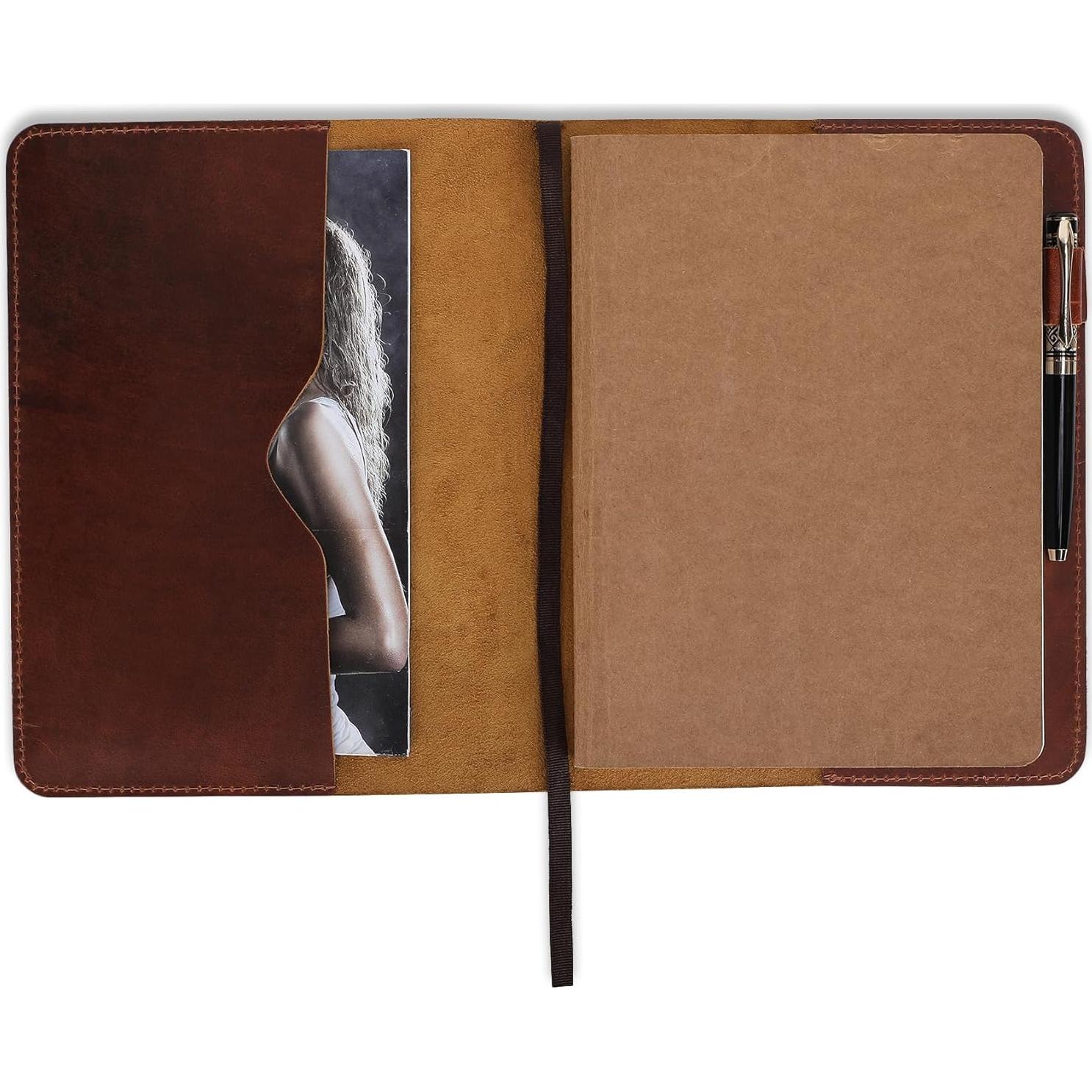 Cubierta de Diario B5 de Cuero Genuino TheAntiq Tan XL