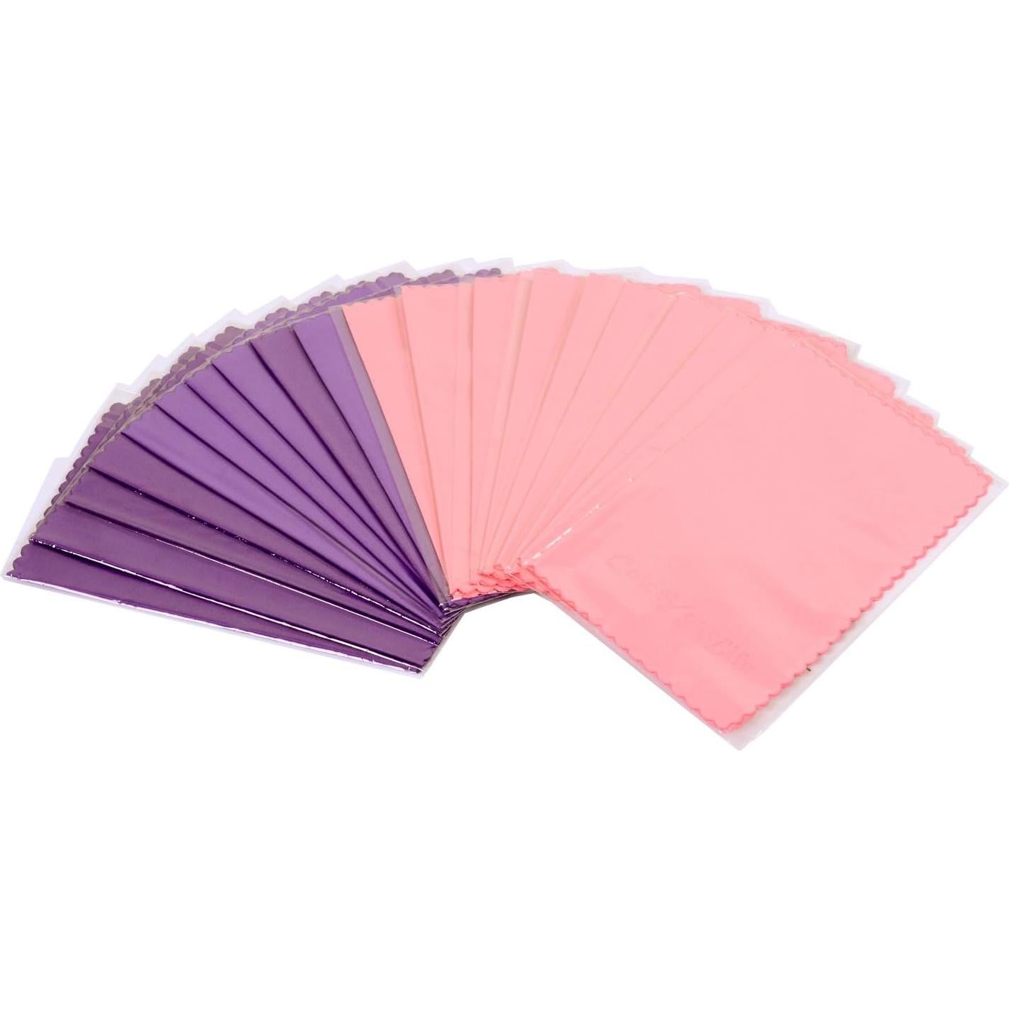 Paquete de 20 paños de microfibra ColorYourLife - Morado y Rosa