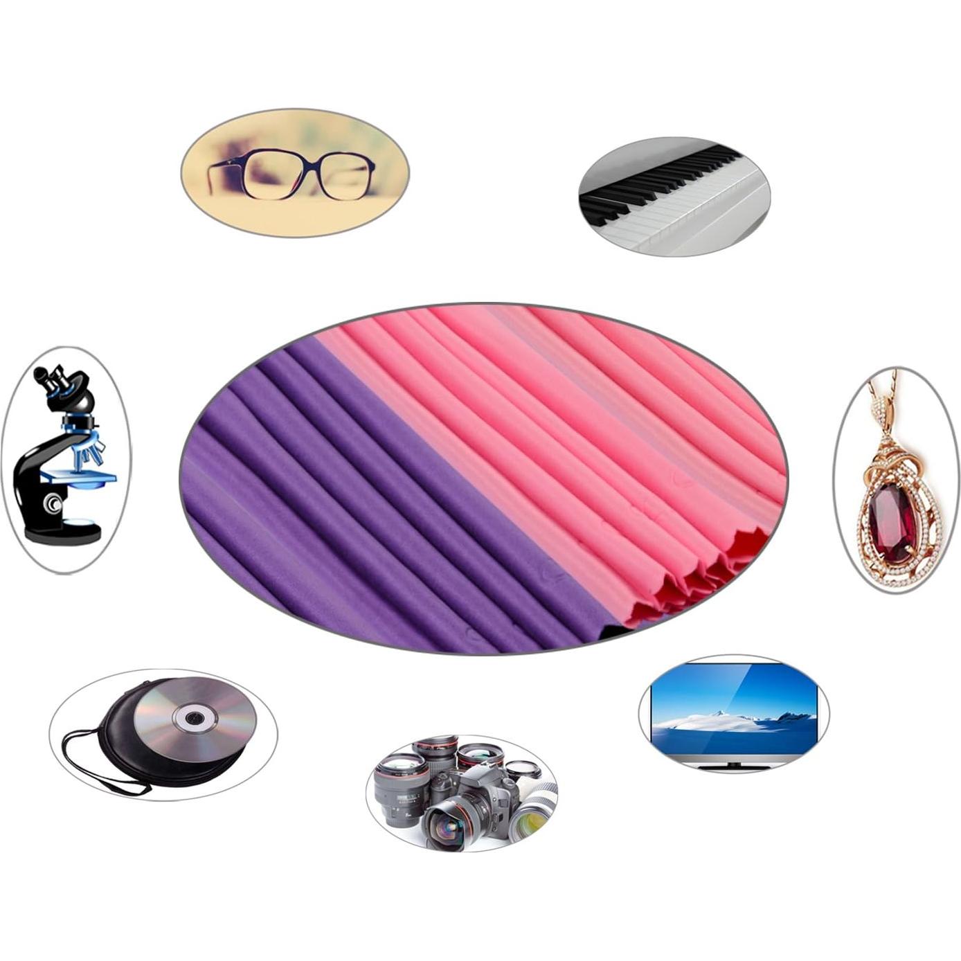 Paquete de 20 paños de microfibra ColorYourLife - Morado y Rosa