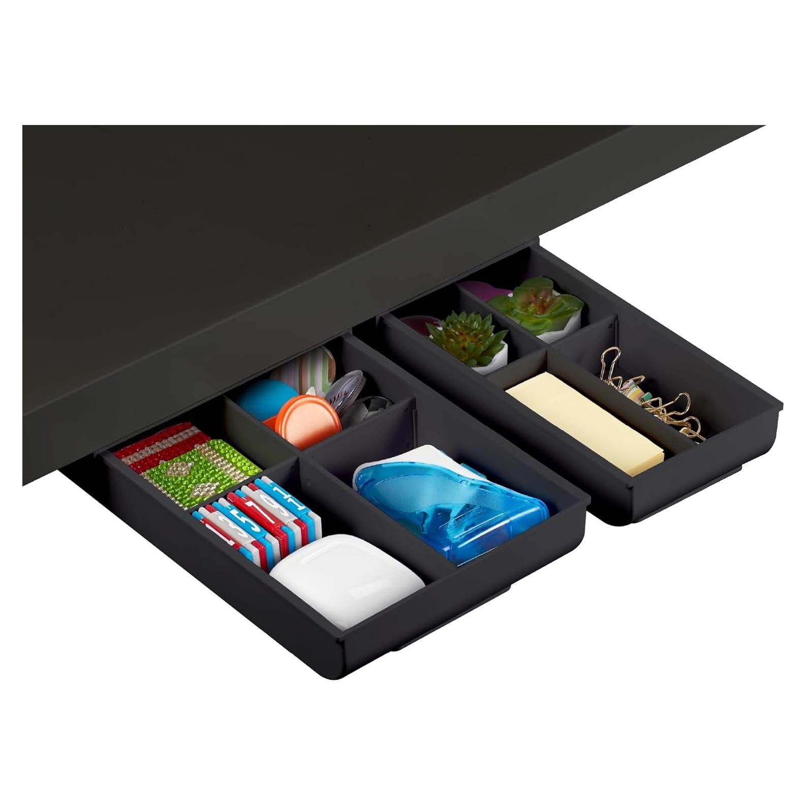 Organizador de Cajón Bajo Escritorio Bostitch Konnect - 2 Piezas