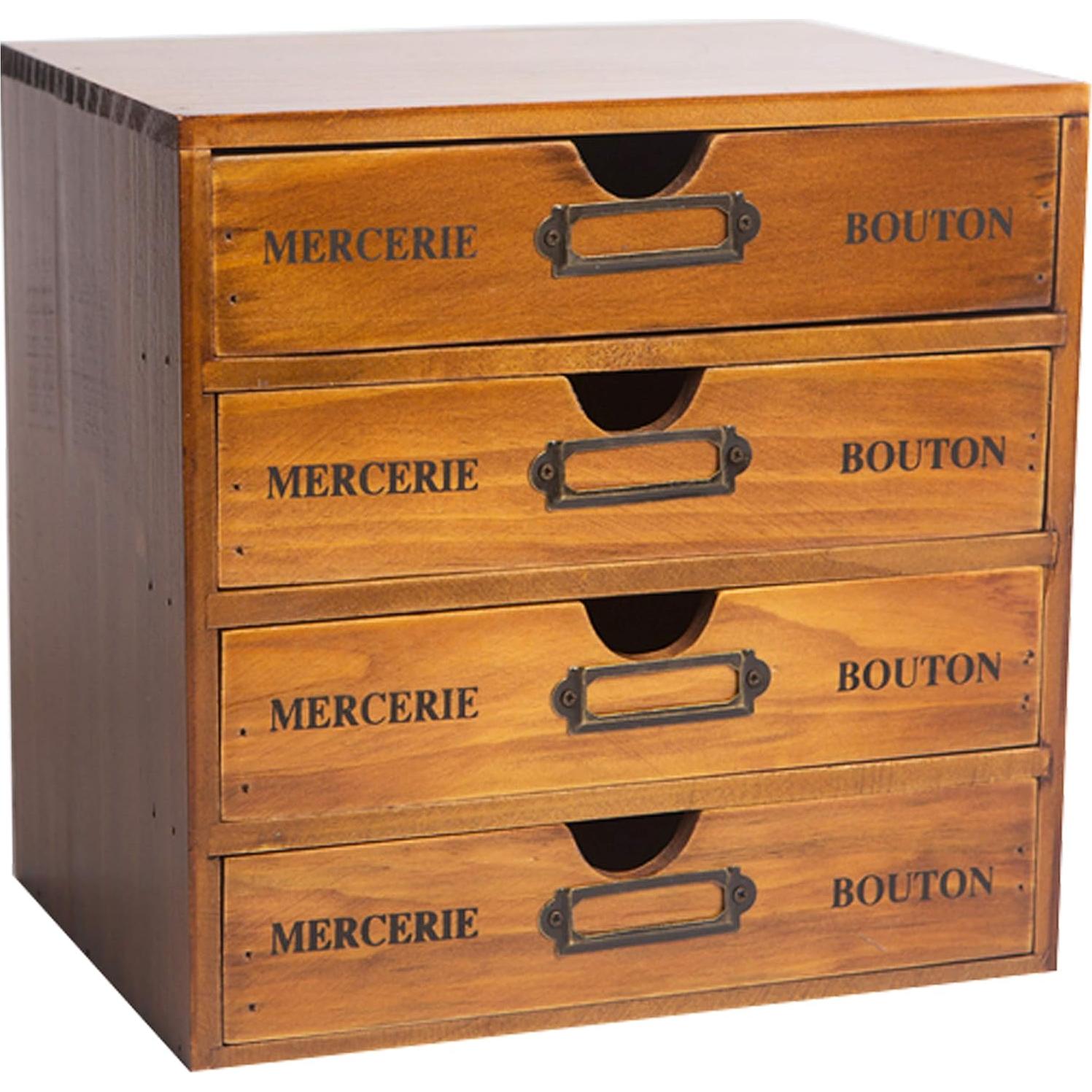 Gabinete de Almacenamiento de Madera Primo Supply 4 Cajones