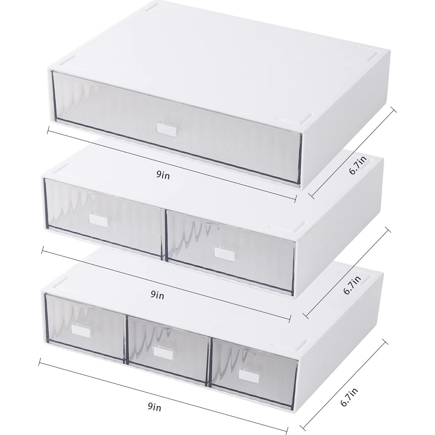 Organizador de Escritorio Ykpoqir Blanco con 6 Cajones Apilables