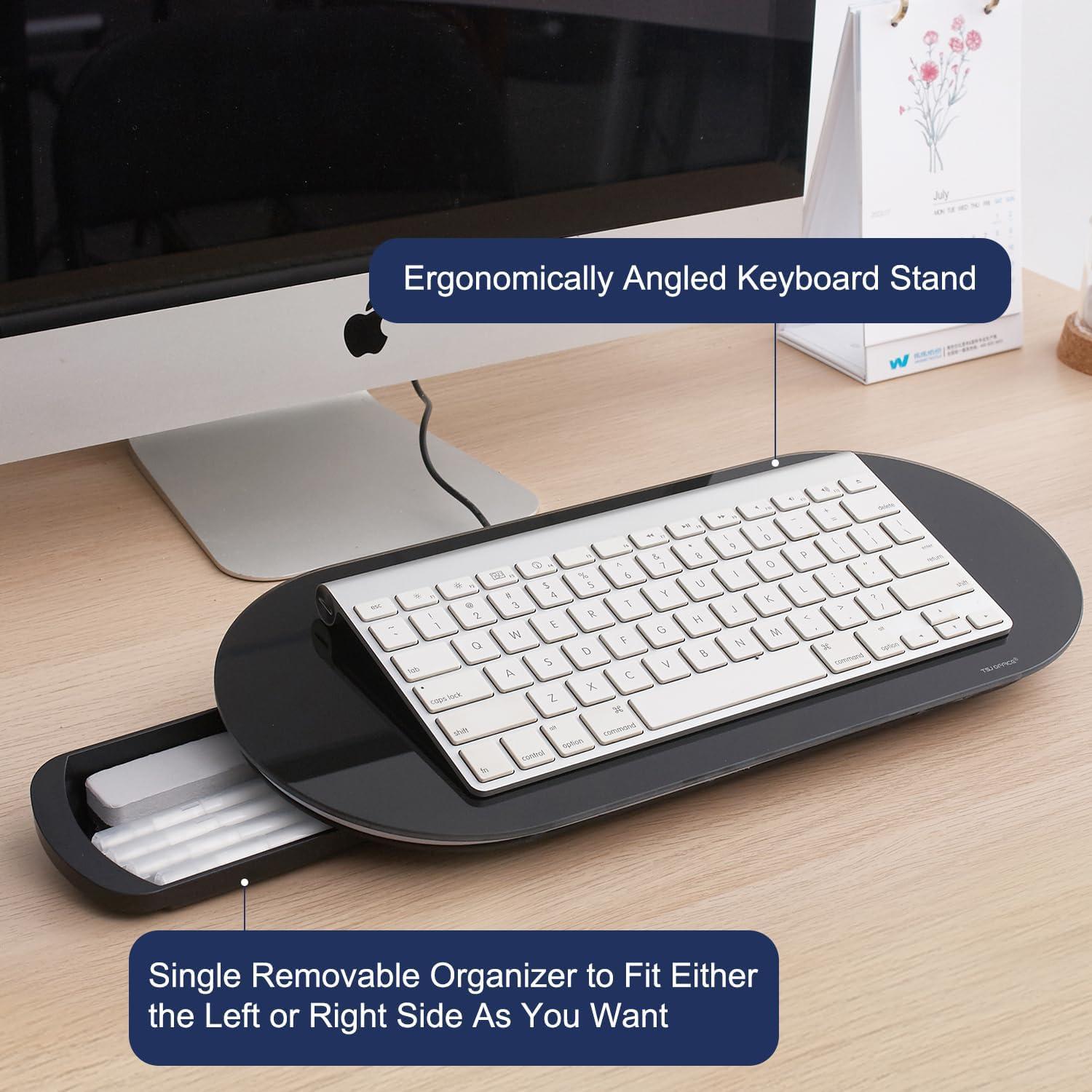 Pizarra de Vidrio para Escritorio TSJ OFFICE 43x18 cm con Luz Azul