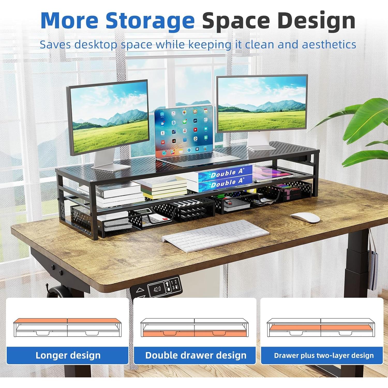 Soporte de Monitor de Metal Simple Trending con USB 2.0 y 2 Niveles