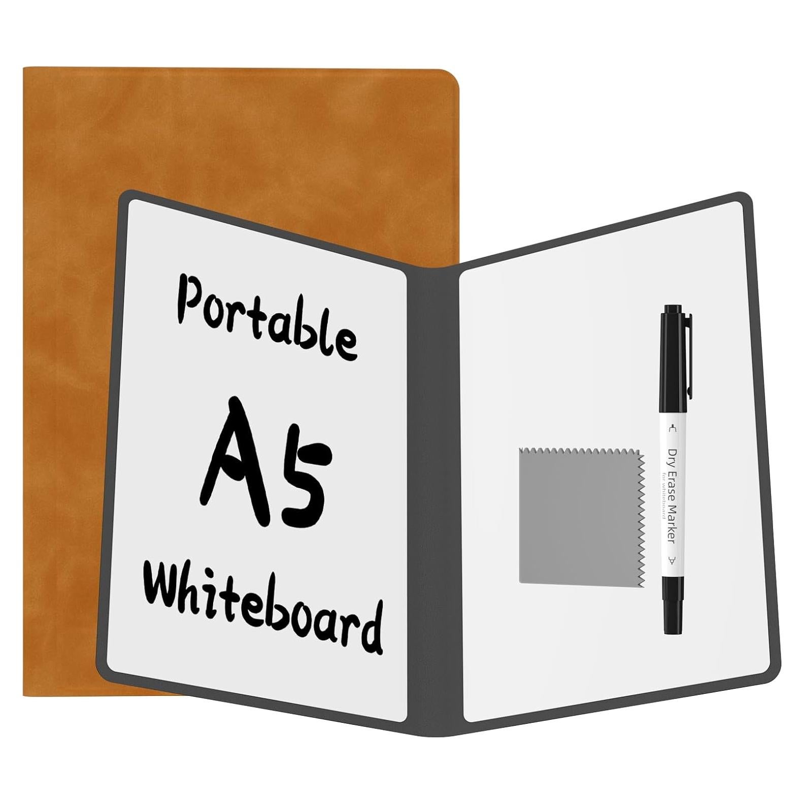 Pizarra Blanca Portátil Dr Magnetic A5 Doble Cara Naranja