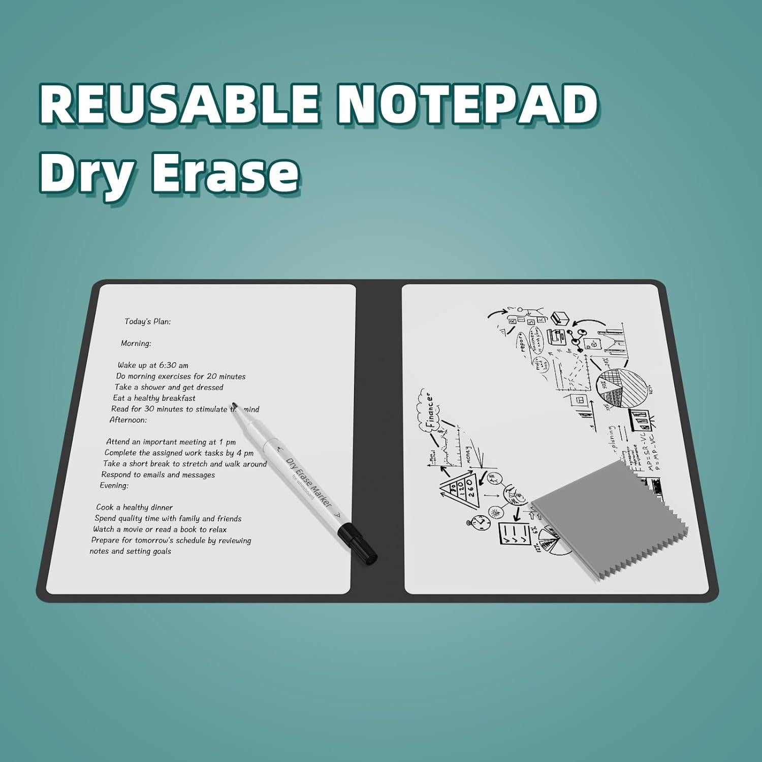 Pizarra Blanca Portátil Dr Magnetic A5 Doble Cara Naranja