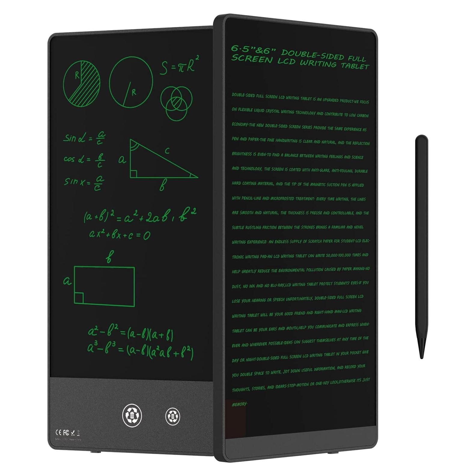 Tableta de Escritura LCD Ksequ 6.5" Doble Cara Portátil