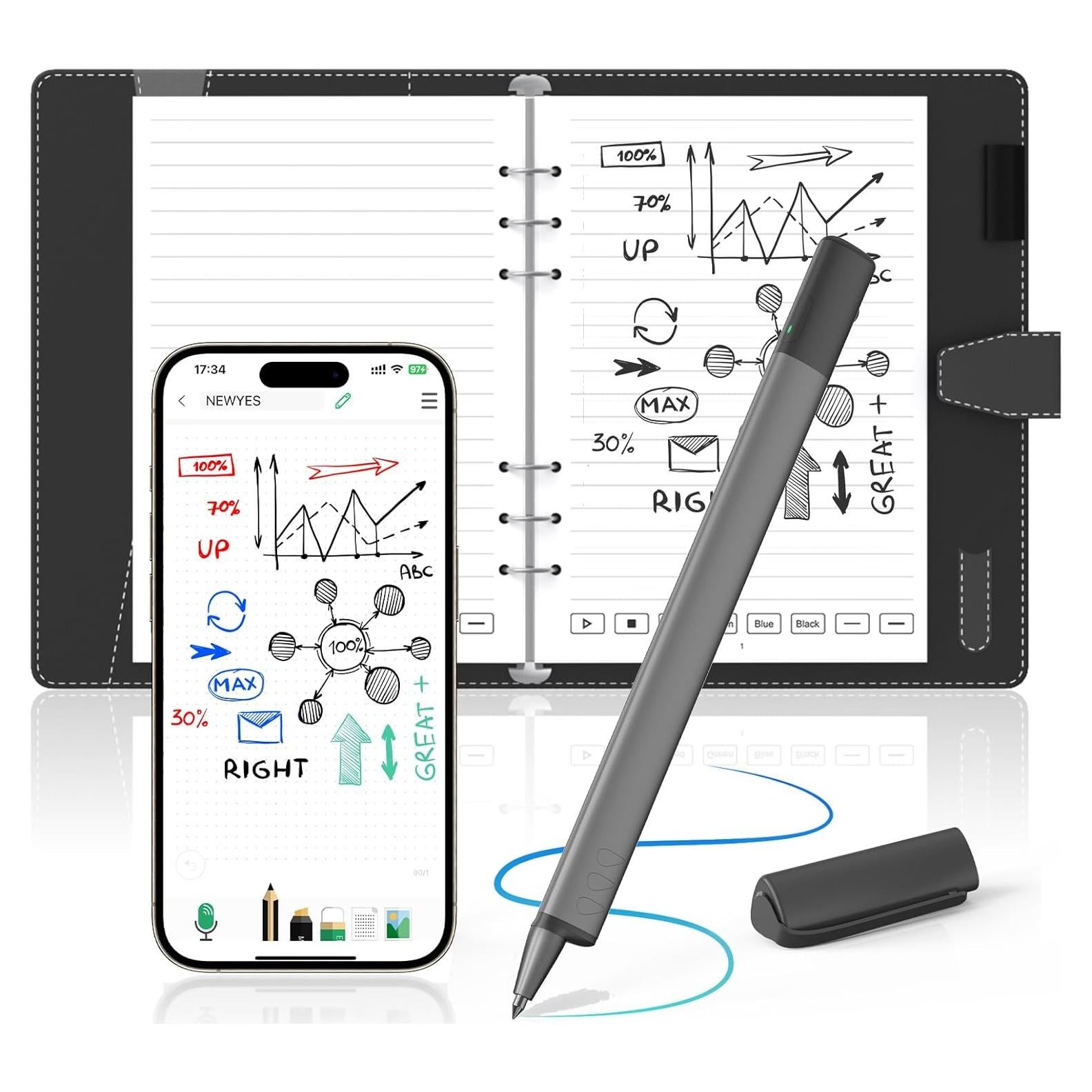 Bolígrafo Digital Inalámbrico NEWYES SyncPen 4 con Cuaderno