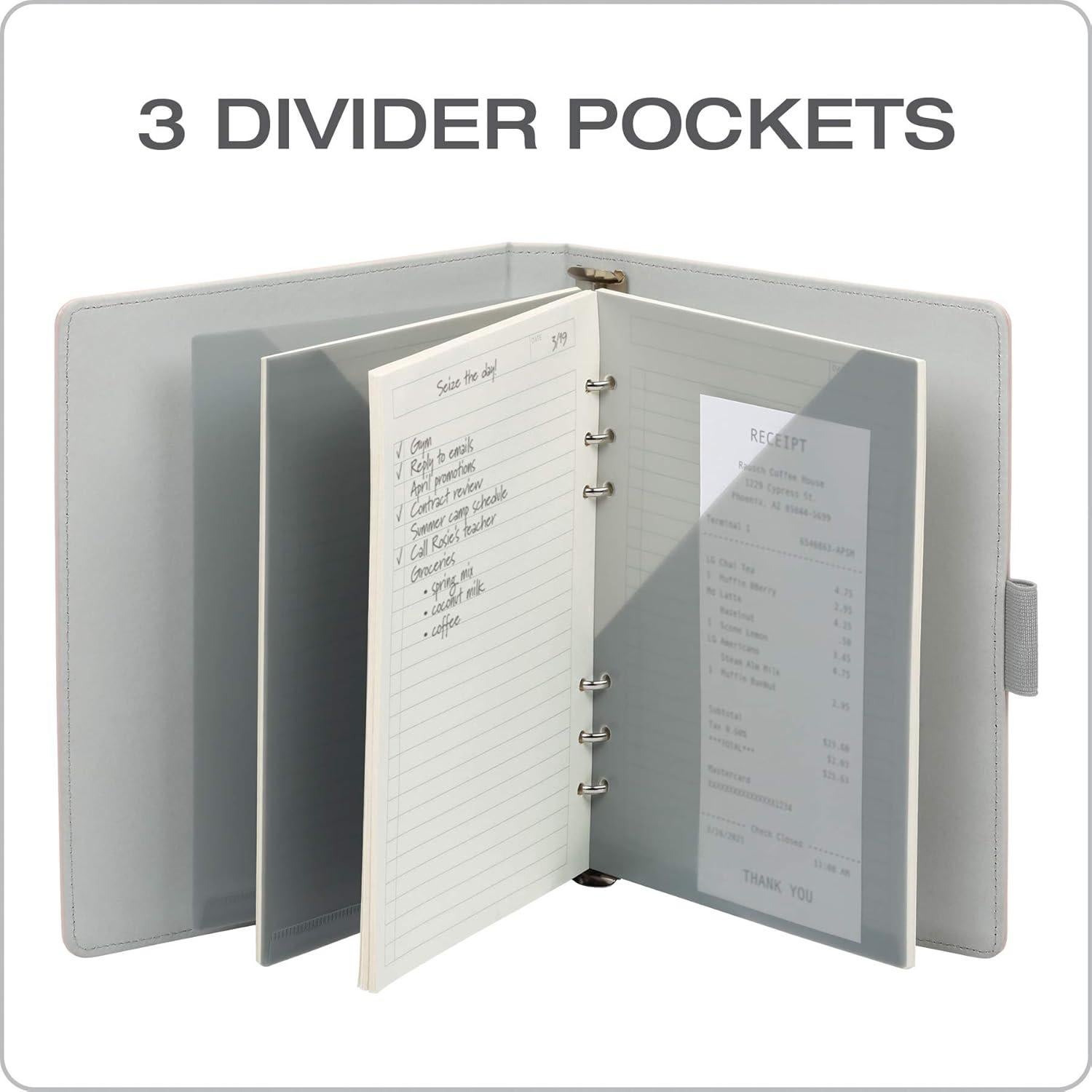 Cuaderno Profesional Oxford 6 Anillas A5 Rosa Pálido 100 Hojas