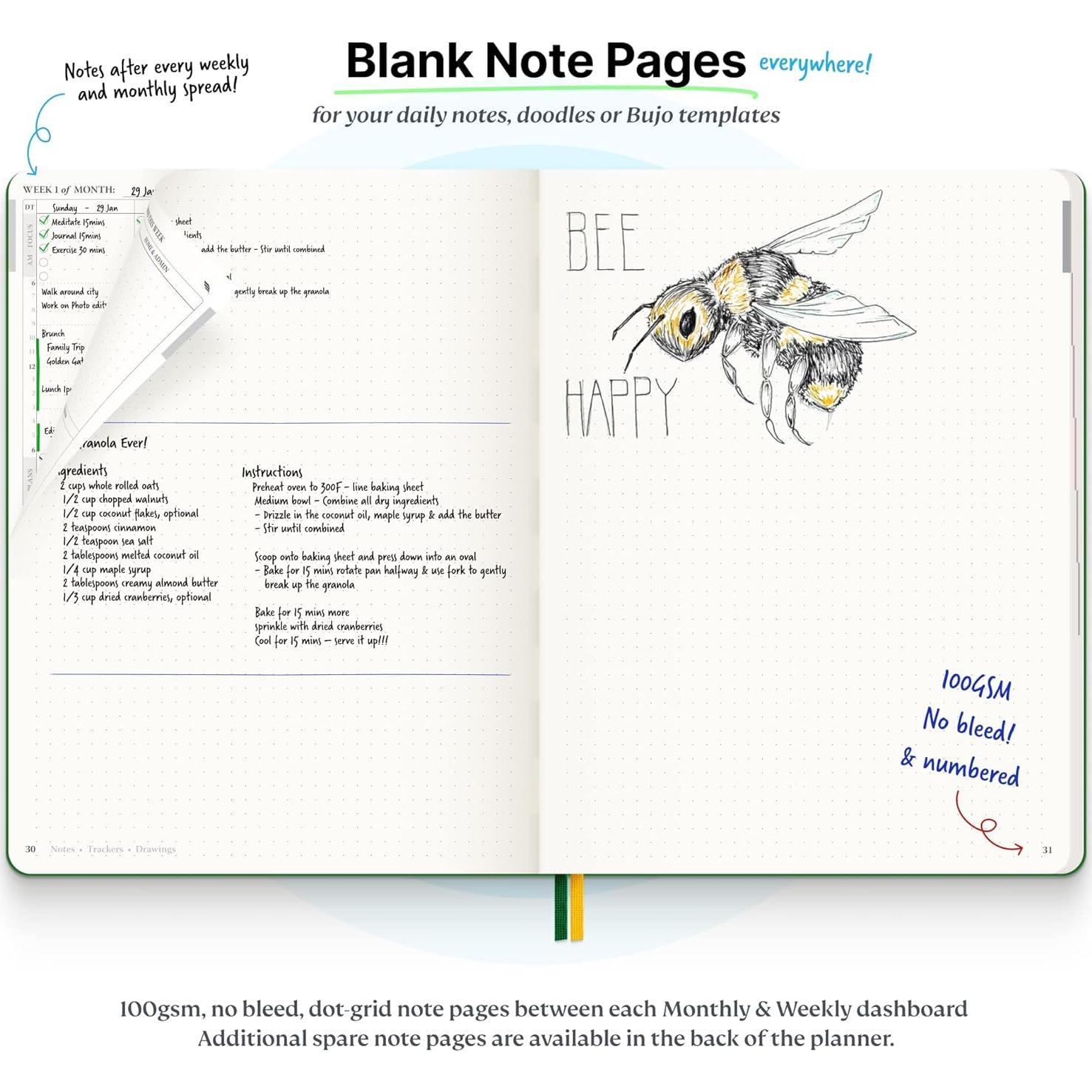 Planificador Roterunner Purpose B5 No Datado 2025 Azul