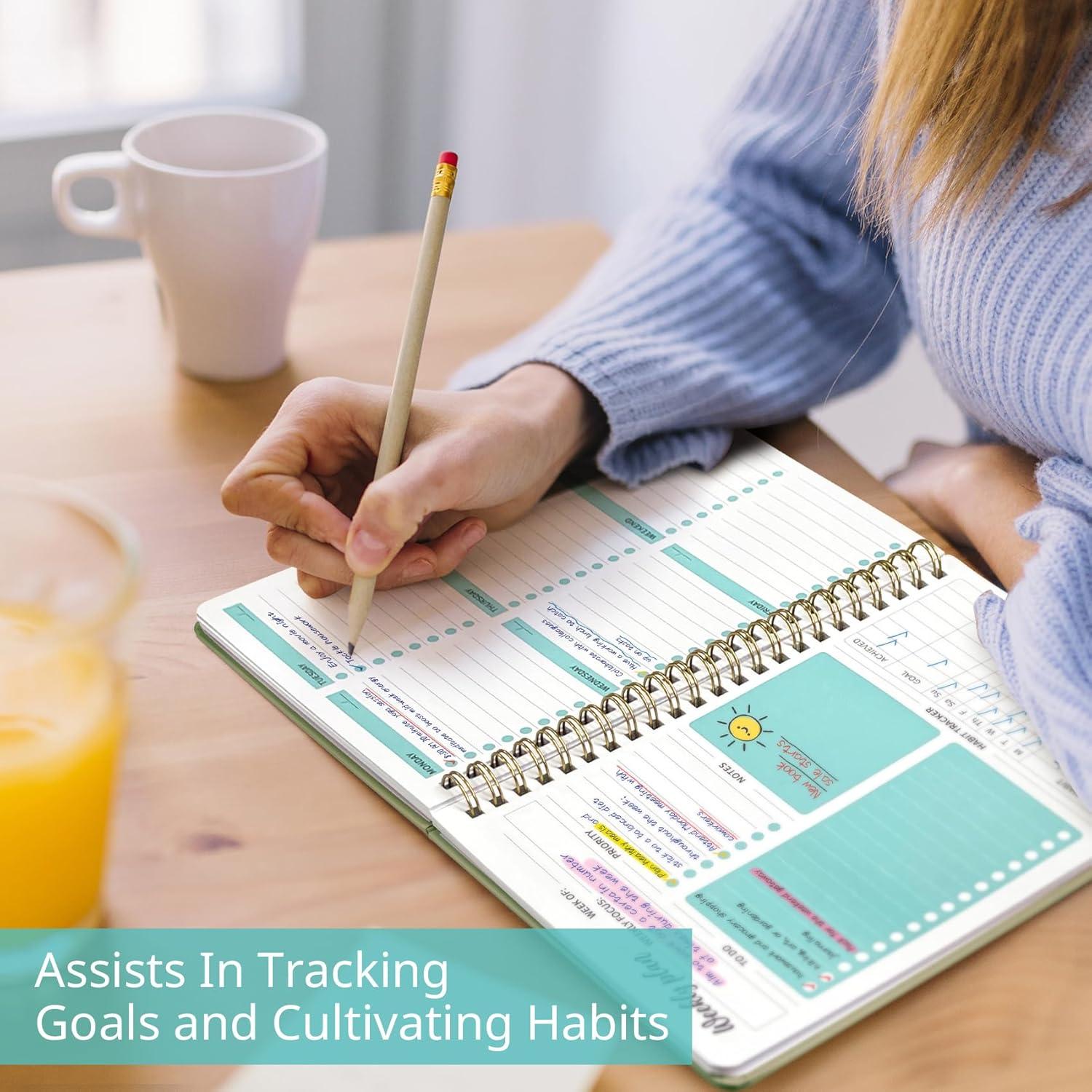 Planificador Semanal Sin Fecha Taja A5 Verde 52 Semanas