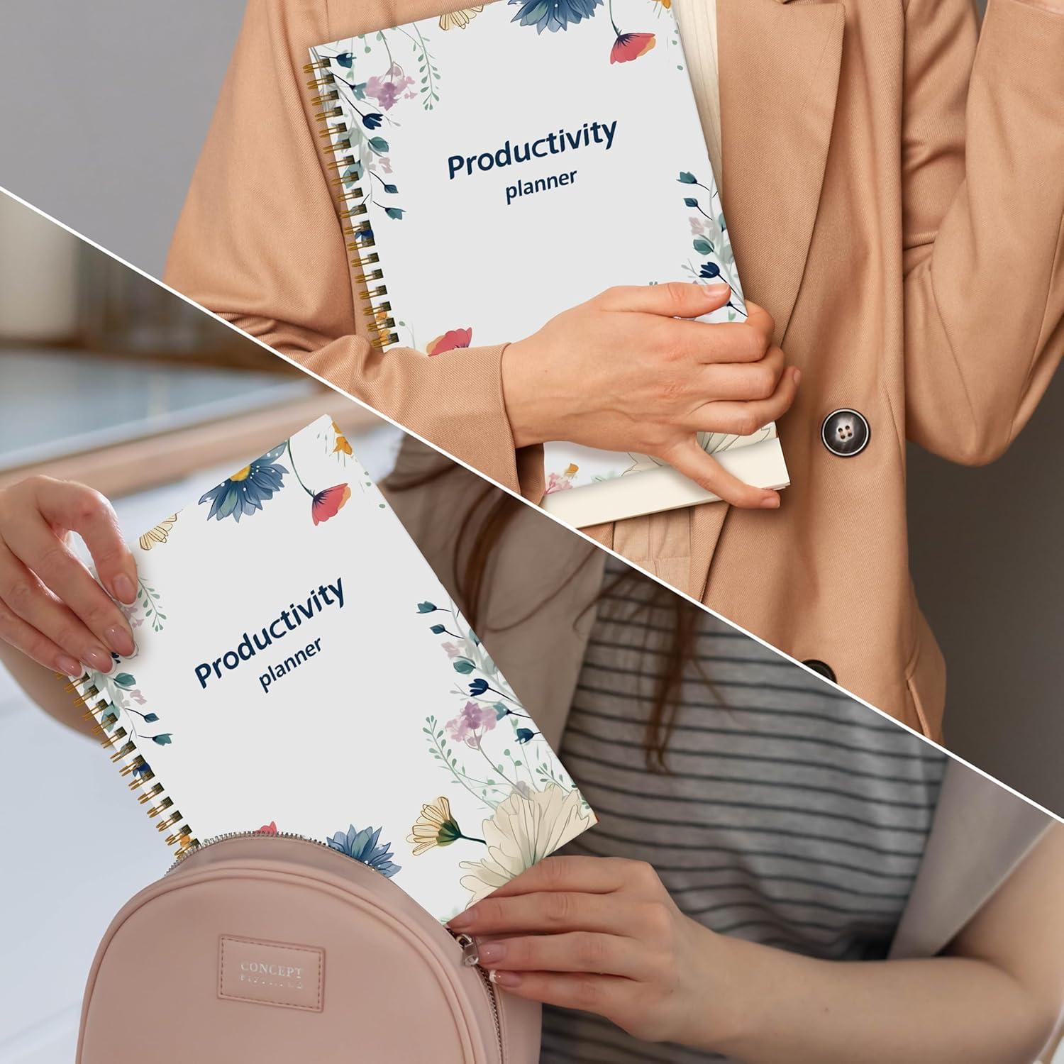 Planificador Diario meDolove B5 No Fechado para ADHD - Flores Coloridas