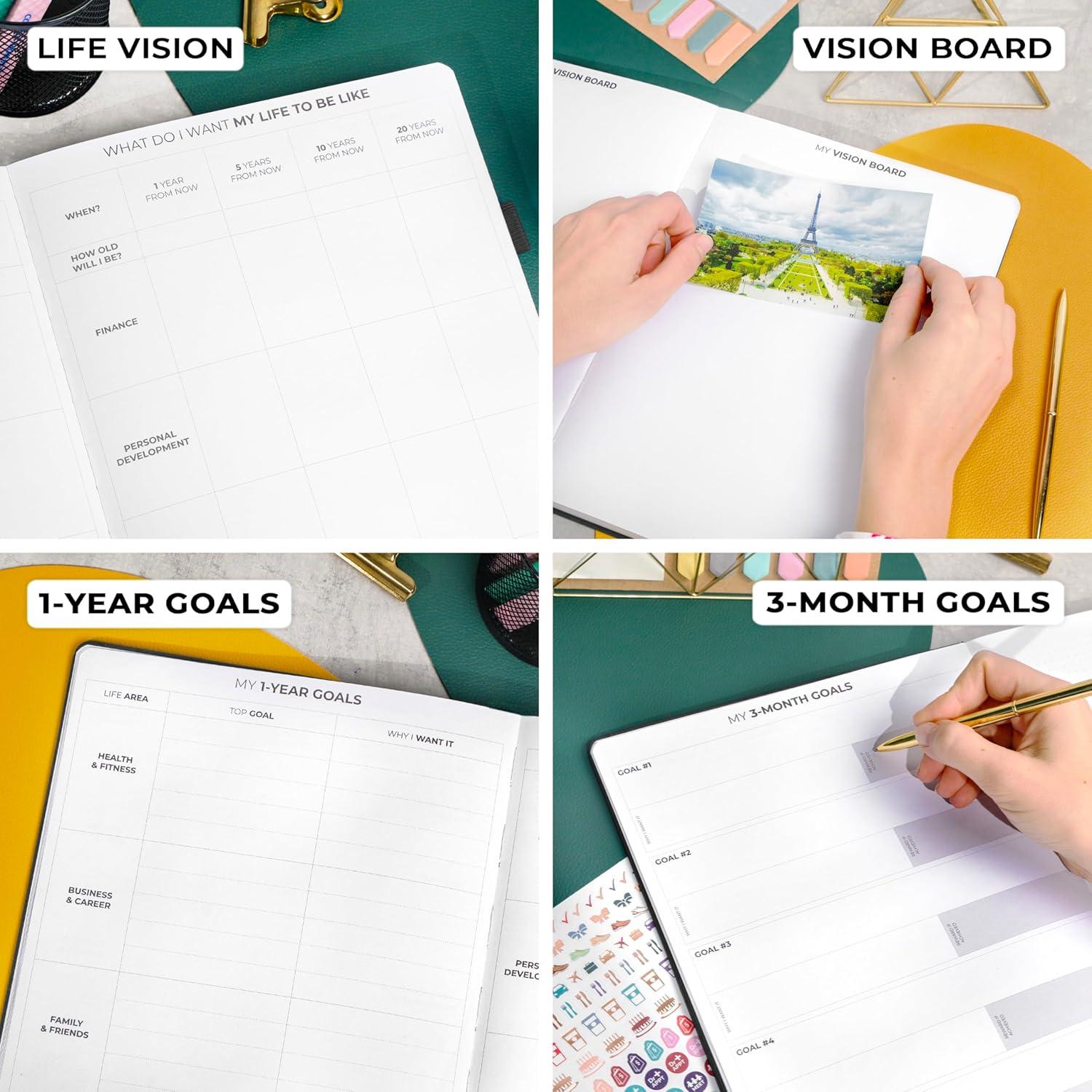 Planificador Semanal y Mensual Clever Fox Pro Premium A4 Negro