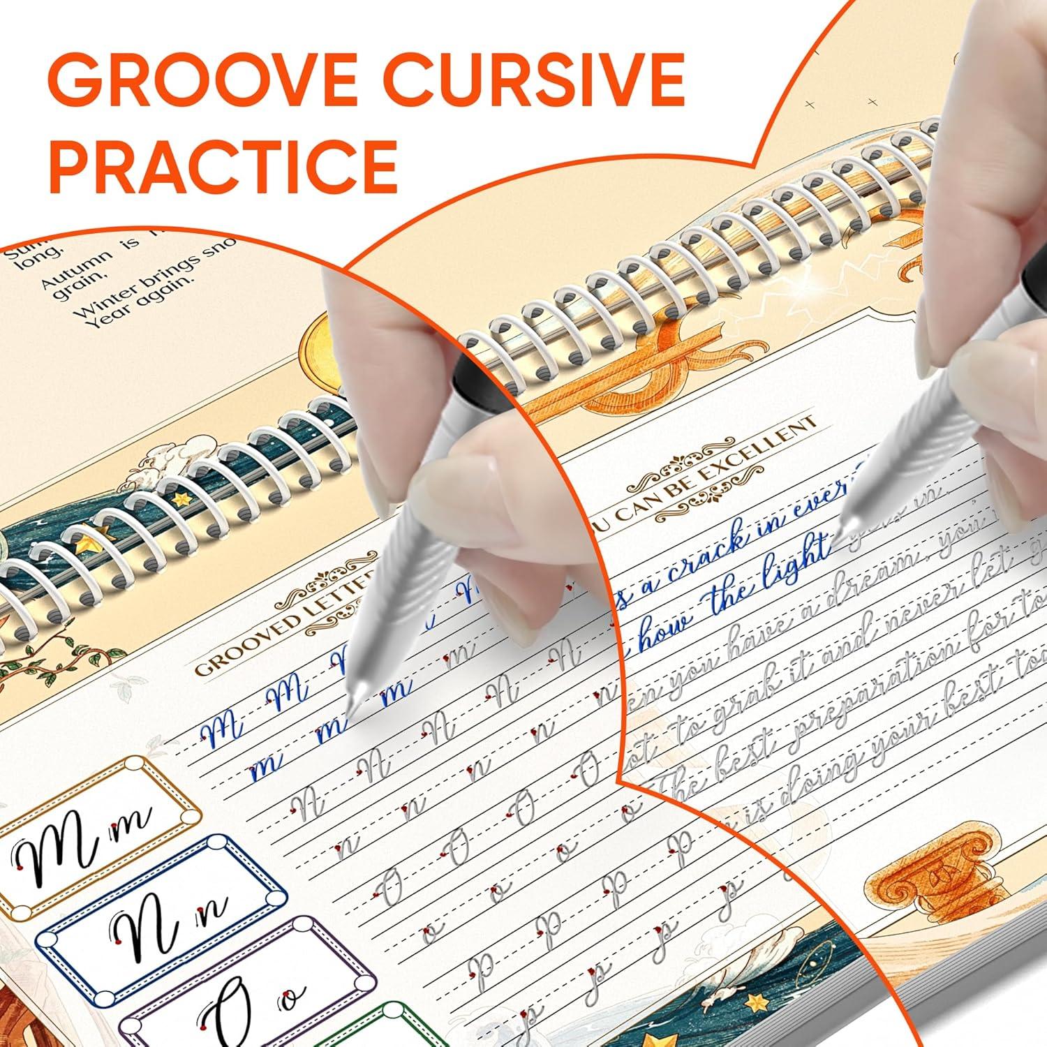 Kit de Caligrafía Cursiva TIME X - 3 Cuadernos Reutilizables