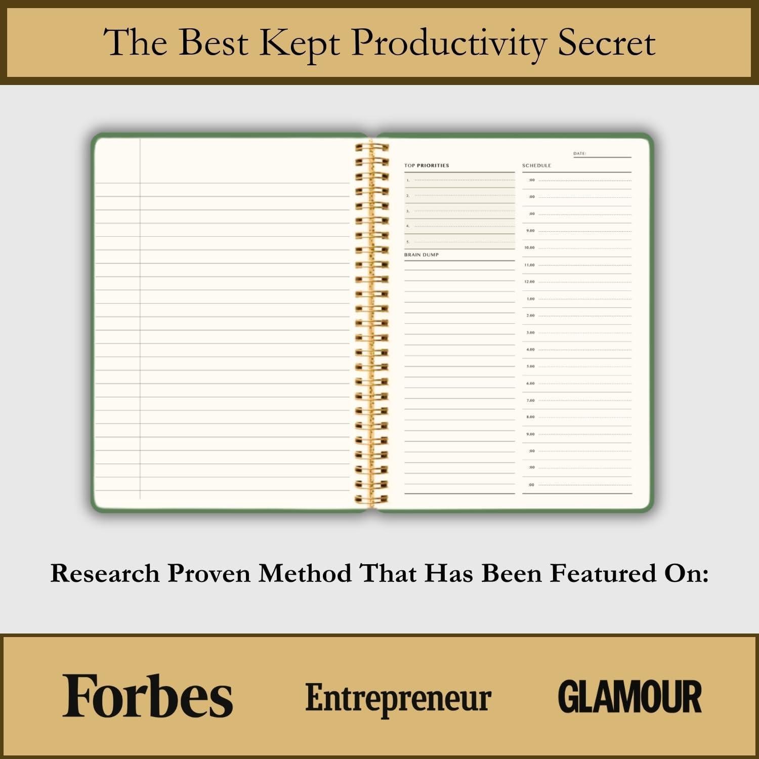 Planificador Diario Sin Fecha A4 Refine Days Verde 200 Páginas