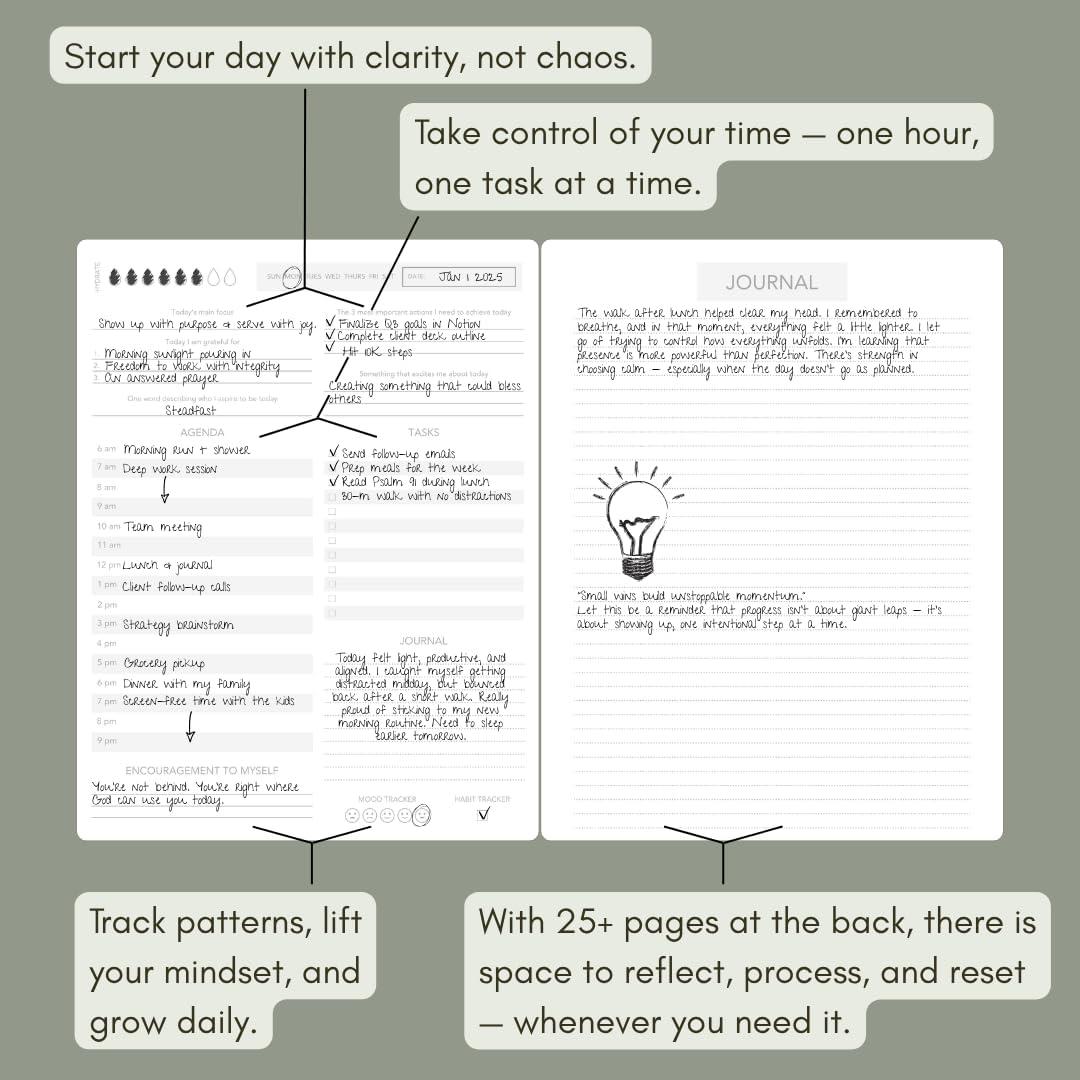 Planificador de Productividad 90 Días Pland Studio Salvia Forestal