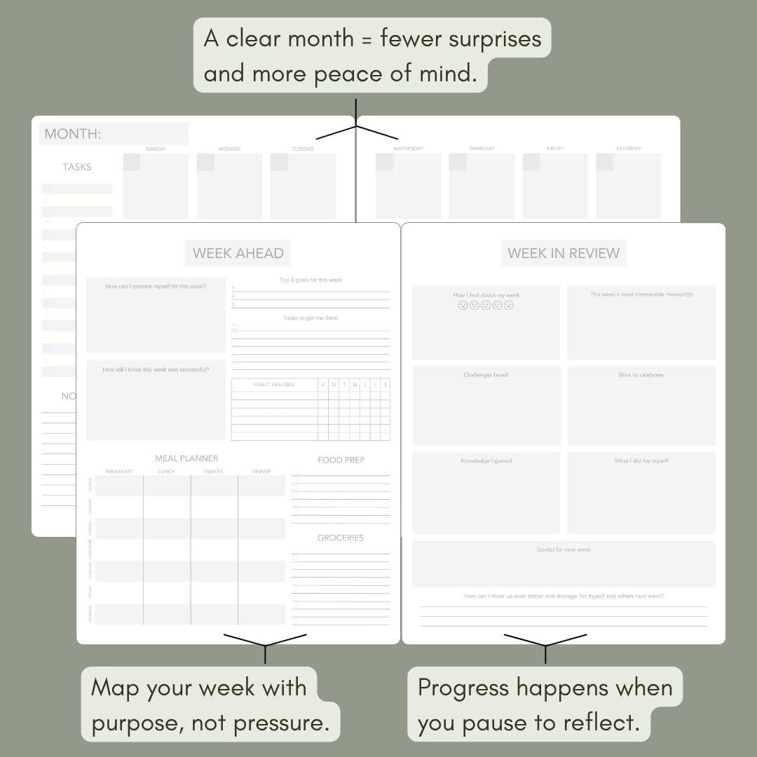 Planificador de Productividad 90 Días Pland Studio Salvia Forestal