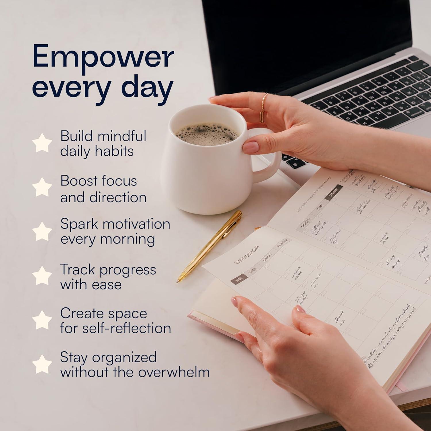 Planificador de Productividad A5 Mejor Juntos 3 Meses Rosa