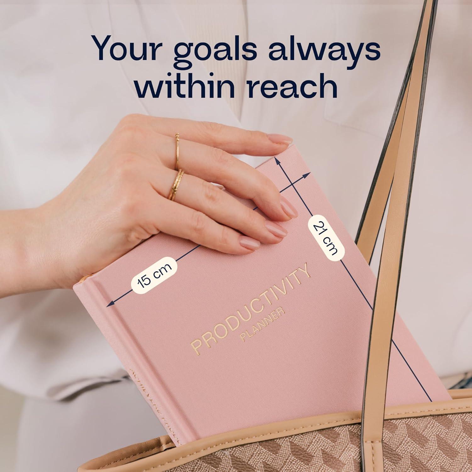 Planificador de Productividad A5 Mejor Juntos 3 Meses Rosa