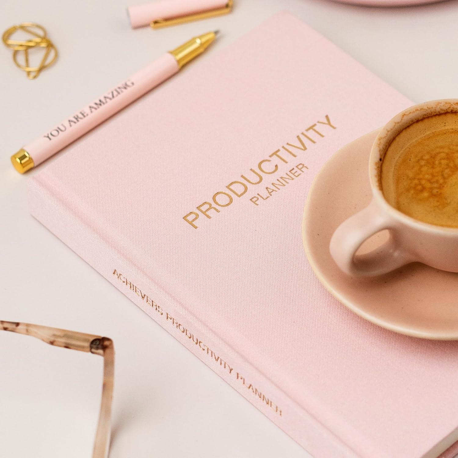 Planificador de Productividad A5 Mejor Juntos 3 Meses Rosa