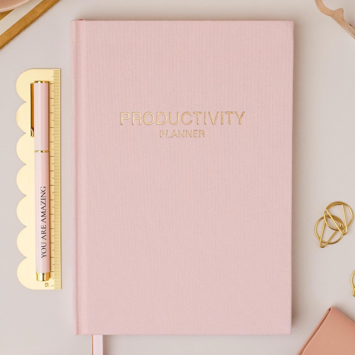 Planificador de Productividad A5 Mejor Juntos 3 Meses Rosa