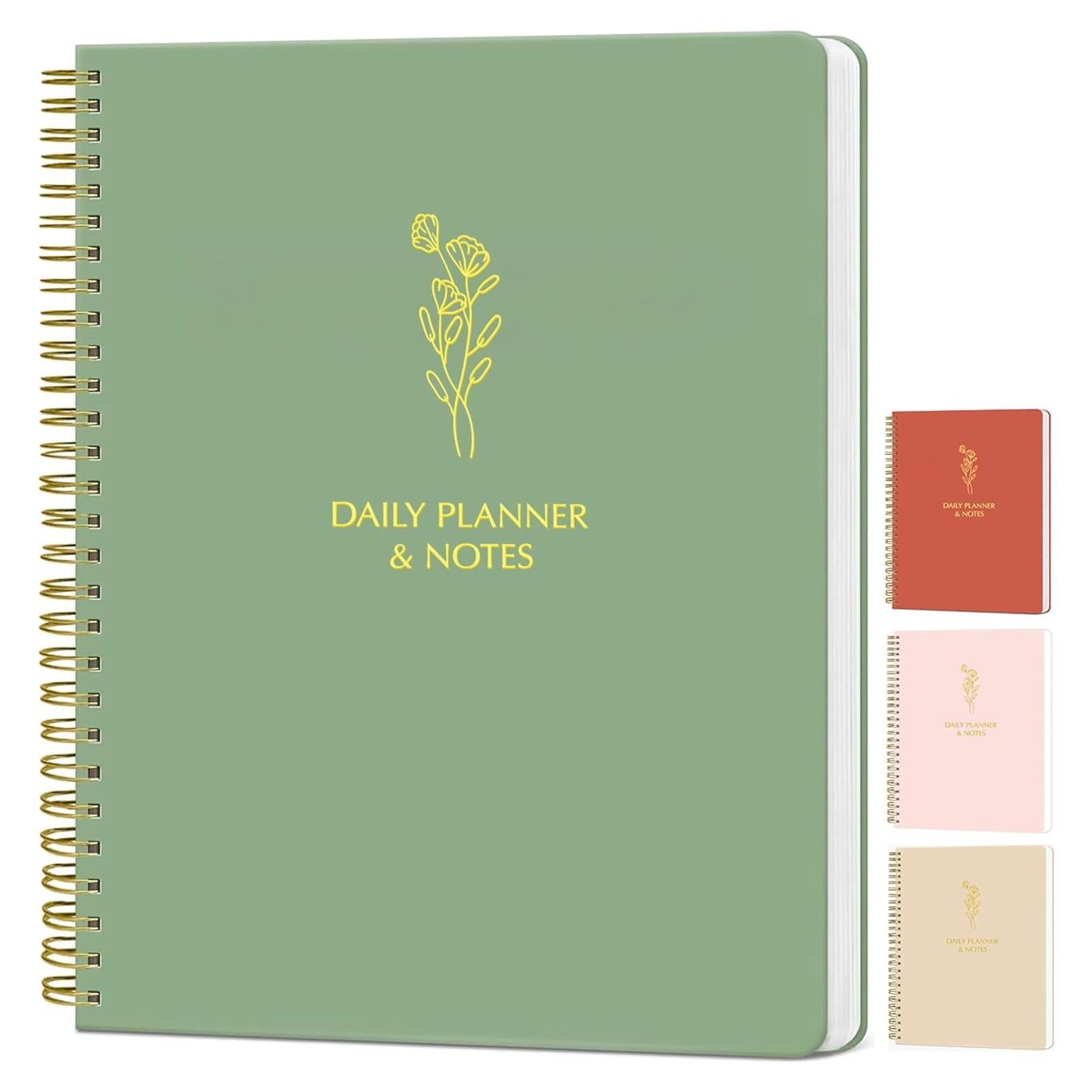 Planificador Diario No Datado Verde Salvia 16.5x23.5 cm