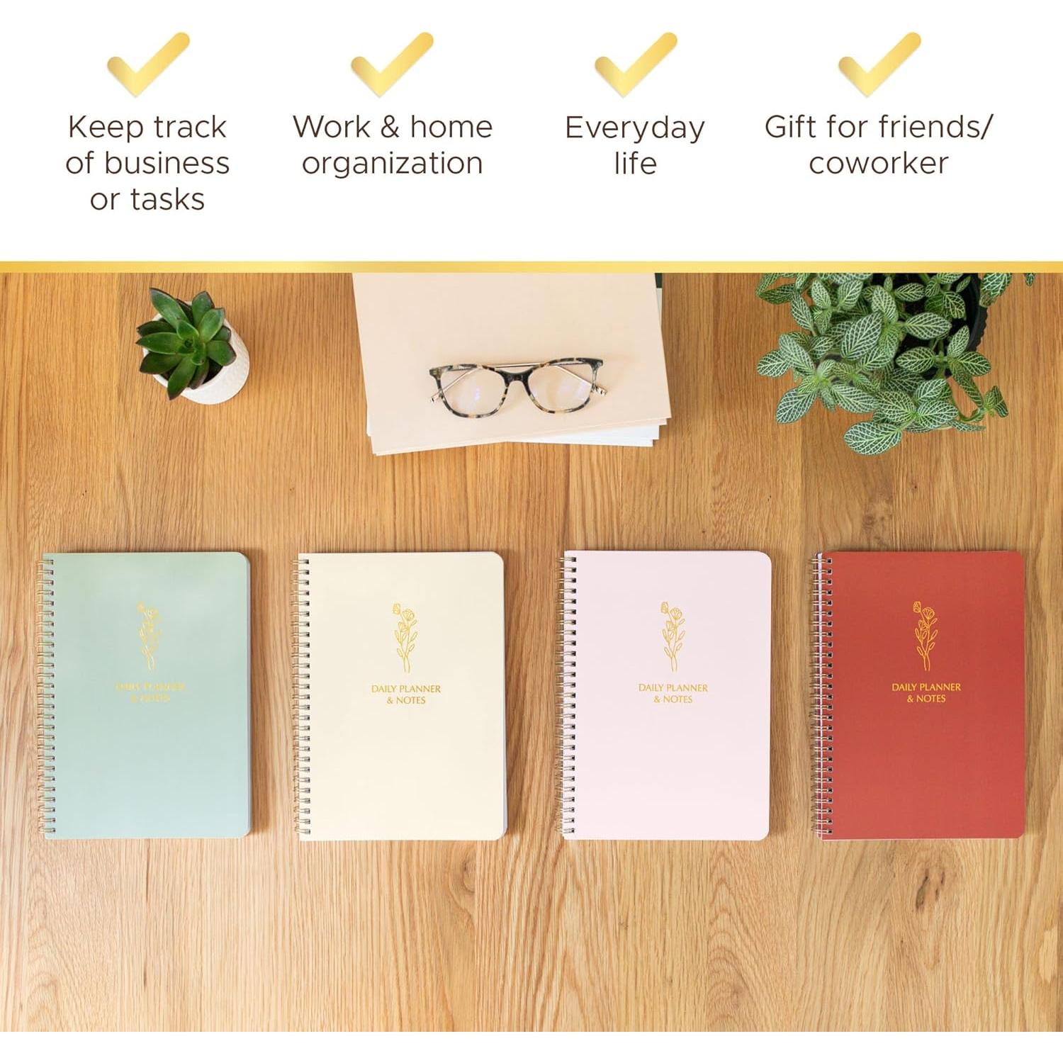 Planificador Diario No Datado Verde Salvia 16.5x23.5 cm