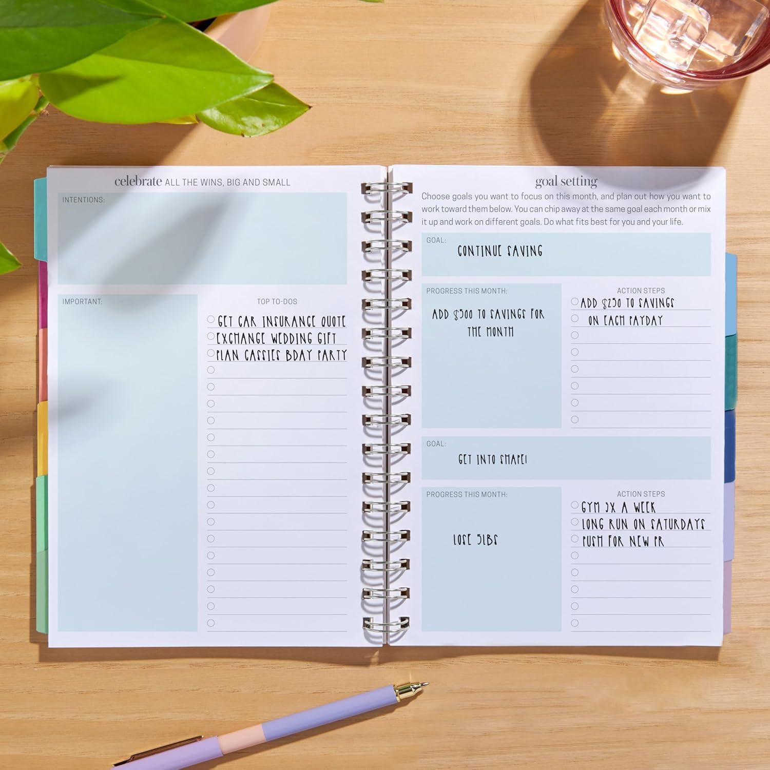 Planificador Diario y Semanal A5 Erin Condren Hojas Verdes