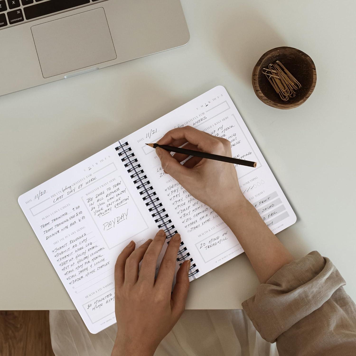 Planificador Diario ZICOTO 120 Páginas No Fechado 21.3x16.3cm