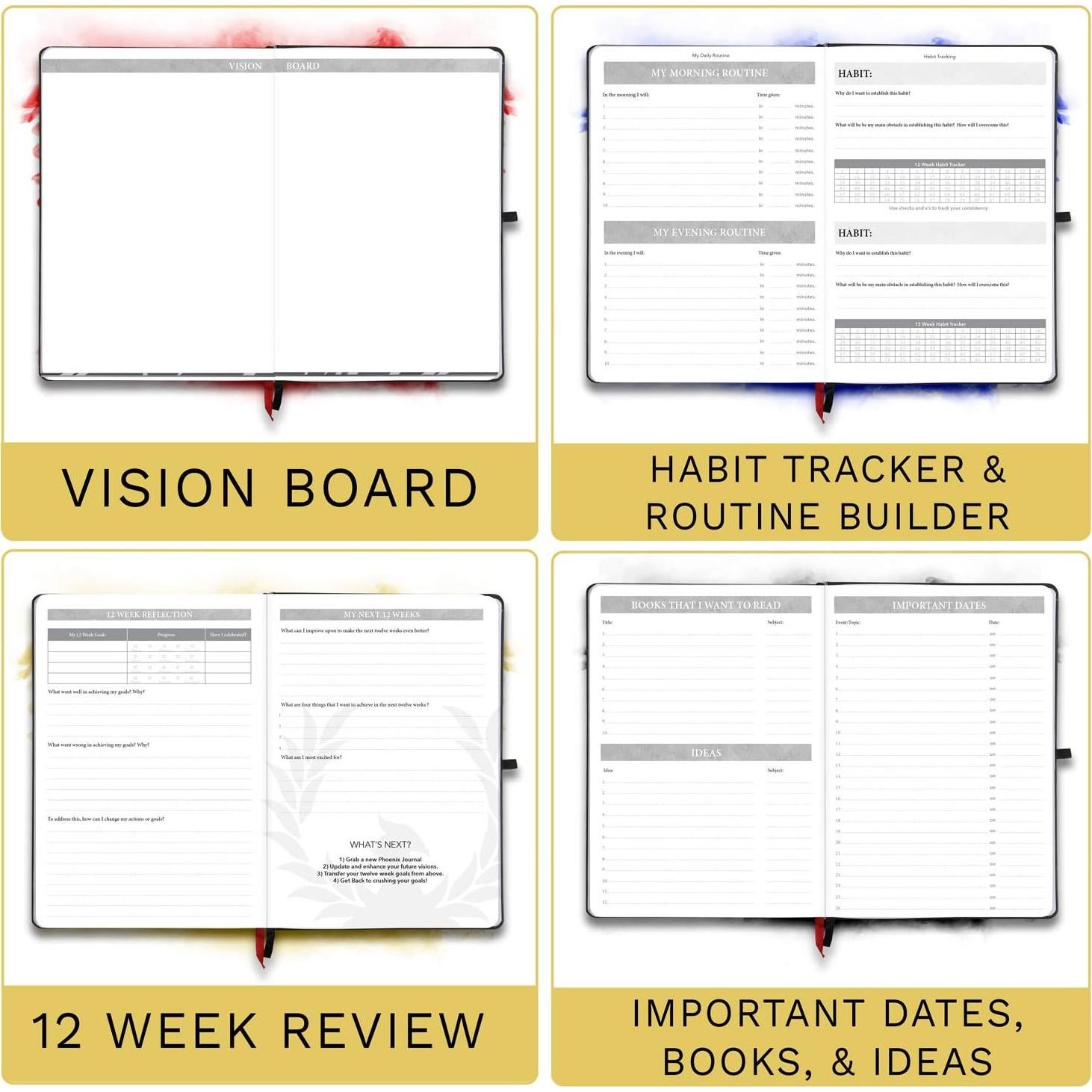 Planificador Diario Phoenix - Organizador de Metas y Productividad A5