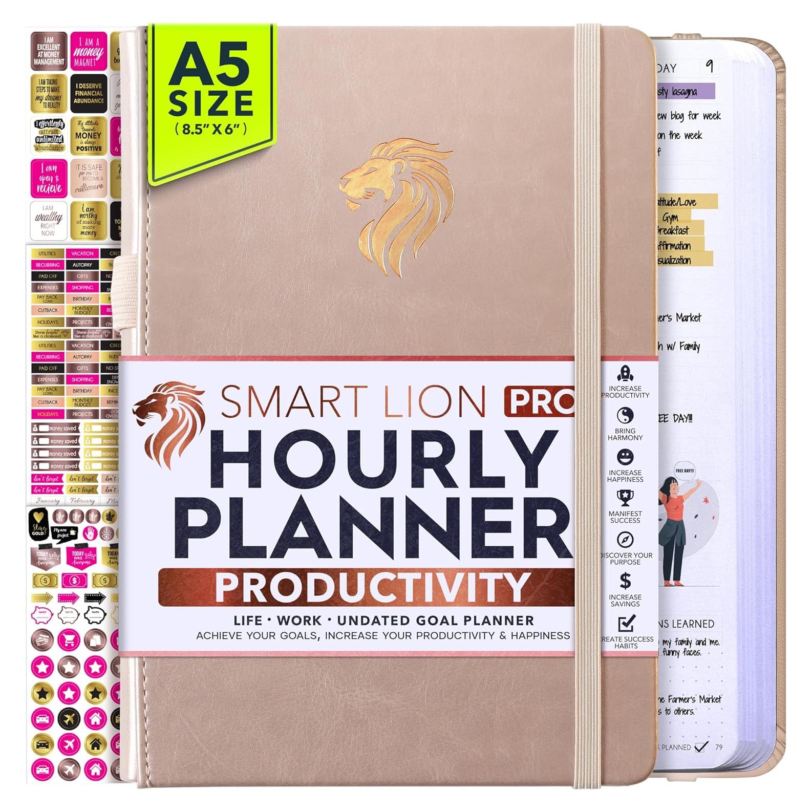 Planificador Diario Semanal Mensual A5 Freedom Mastery Oro Rosa