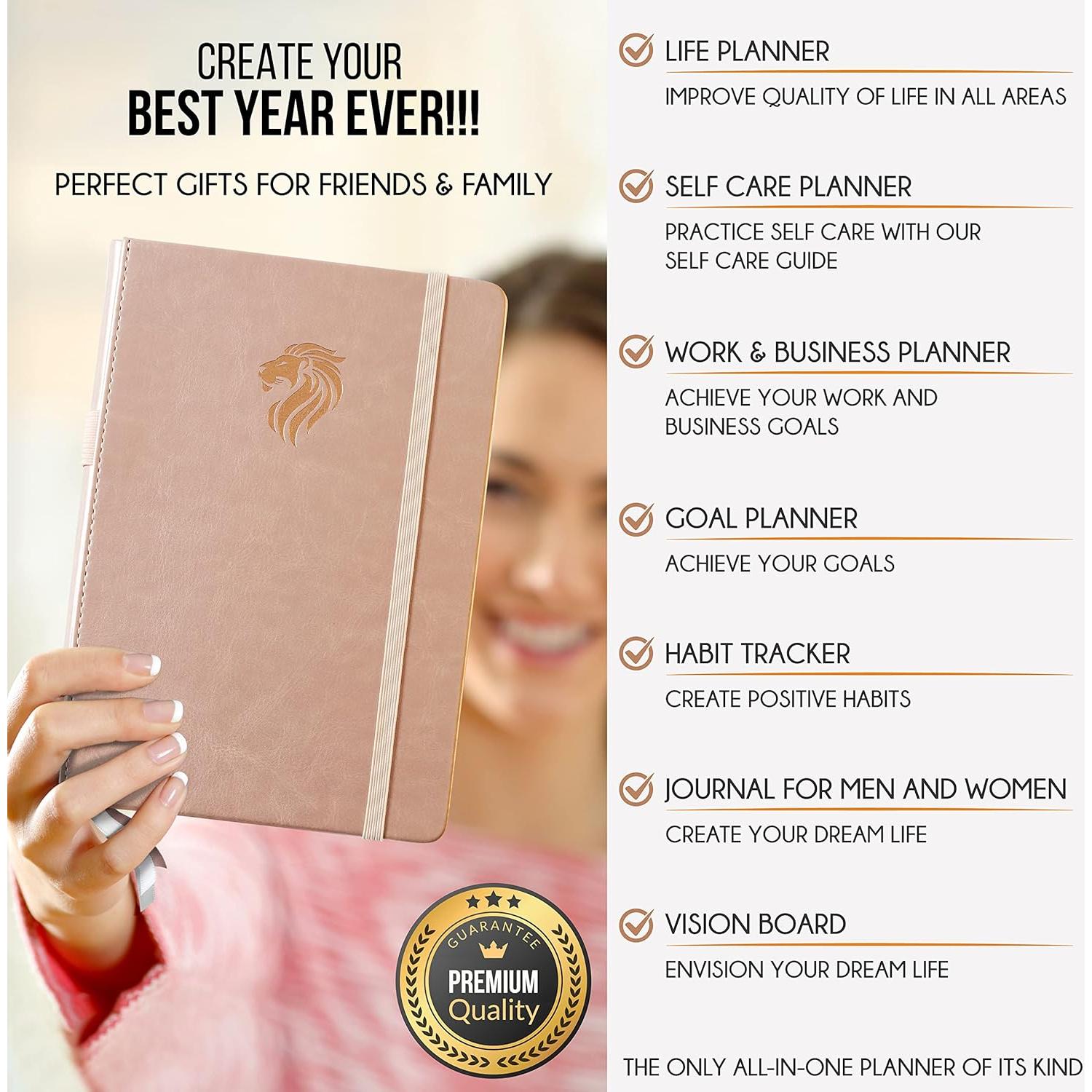 Planificador Diario Semanal Mensual A5 Freedom Mastery Oro Rosa