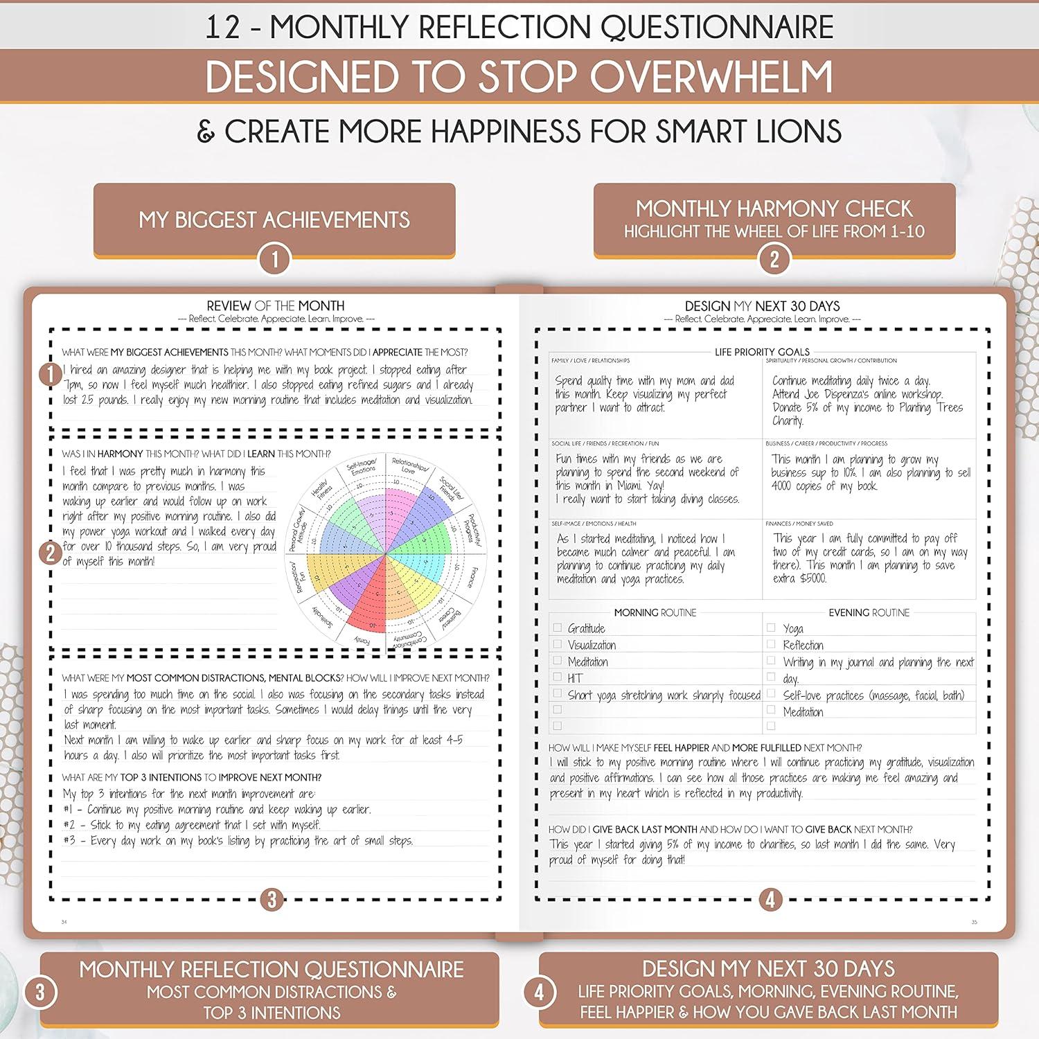 Planificador Diario Semanal Mensual A5 Freedom Mastery Oro Rosa