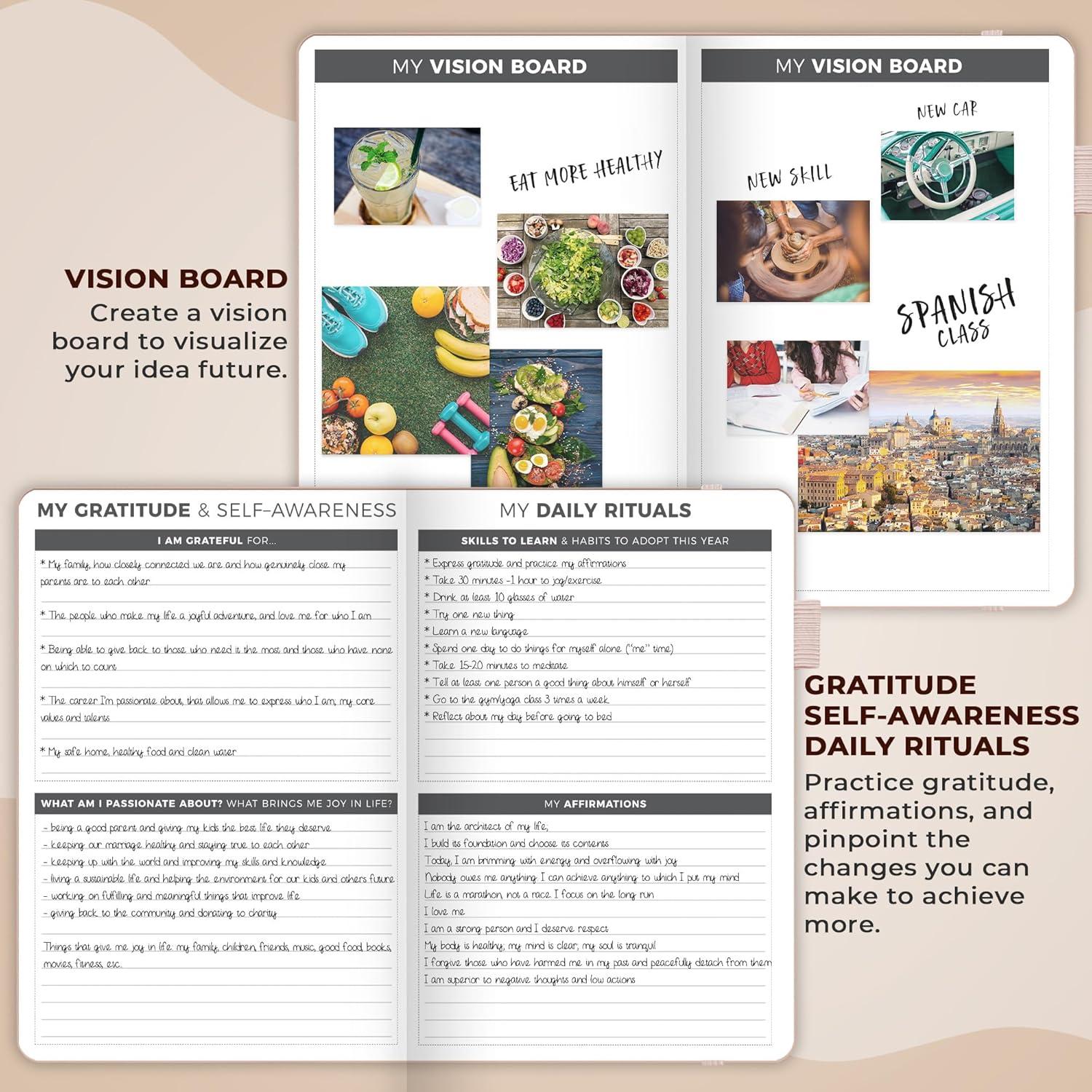 Planificador Clever Fox A5 Semanal y Mensual No Datado Oro Rosa