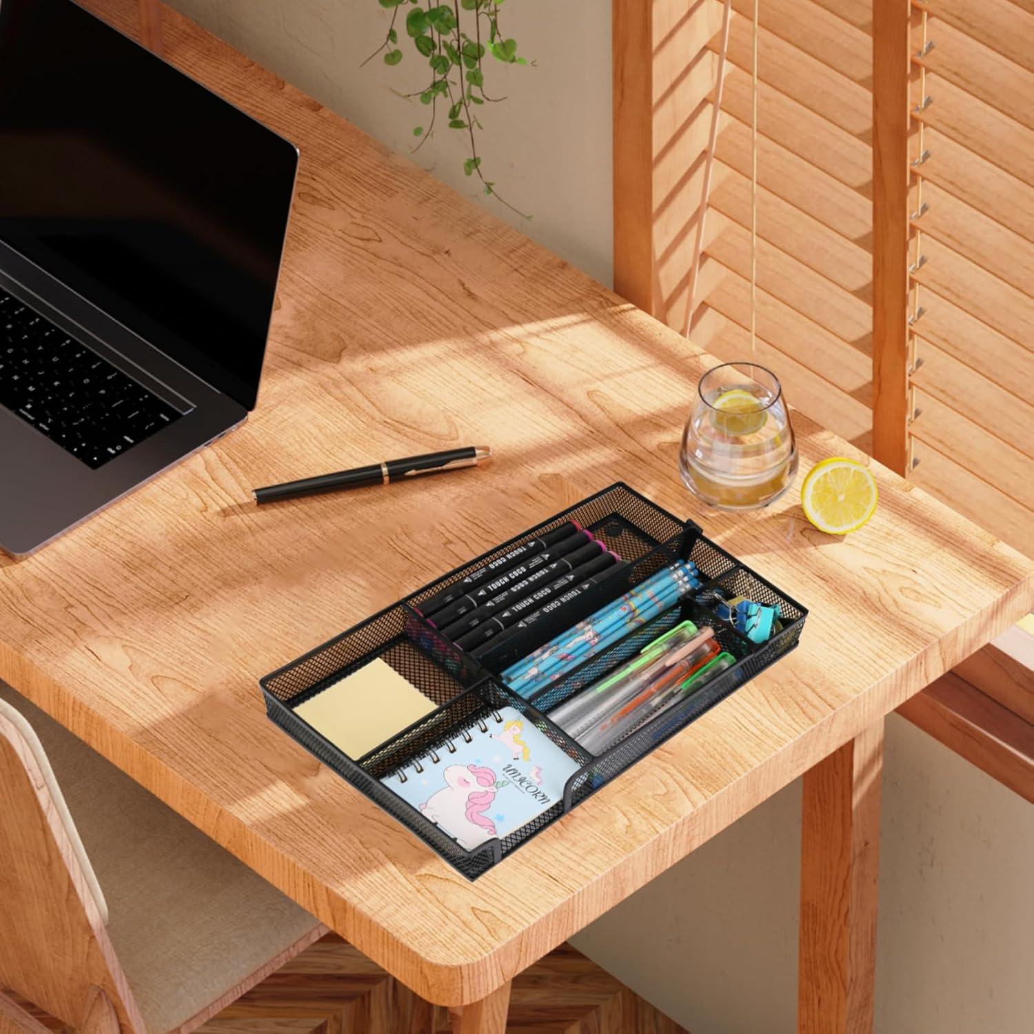 Organizador de Cajón de Escritorio EsOfficce 32x21 cm Malla Metálica