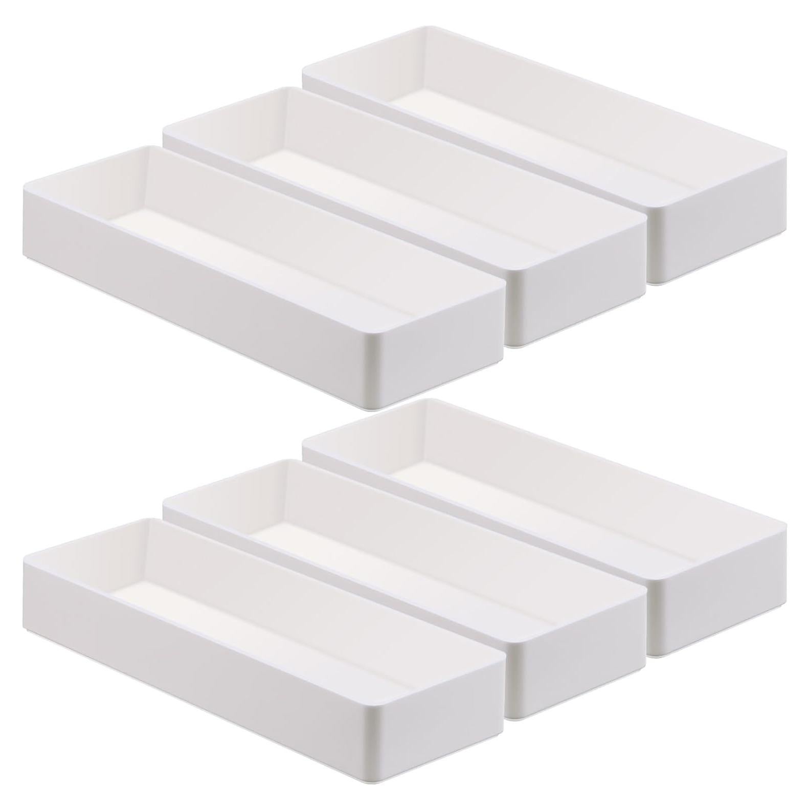 Organizador de Escritorio Teling 6 Pcs Plástico Blanco 24x7.5x3.5cm