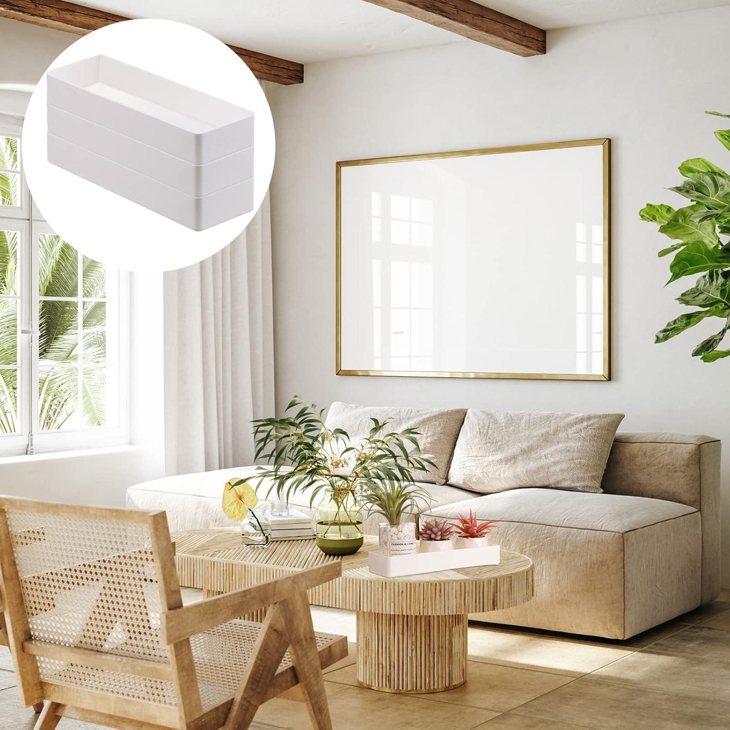 Organizador de Escritorio Teling 6 Pcs Plástico Blanco 24x7.5x3.5cm