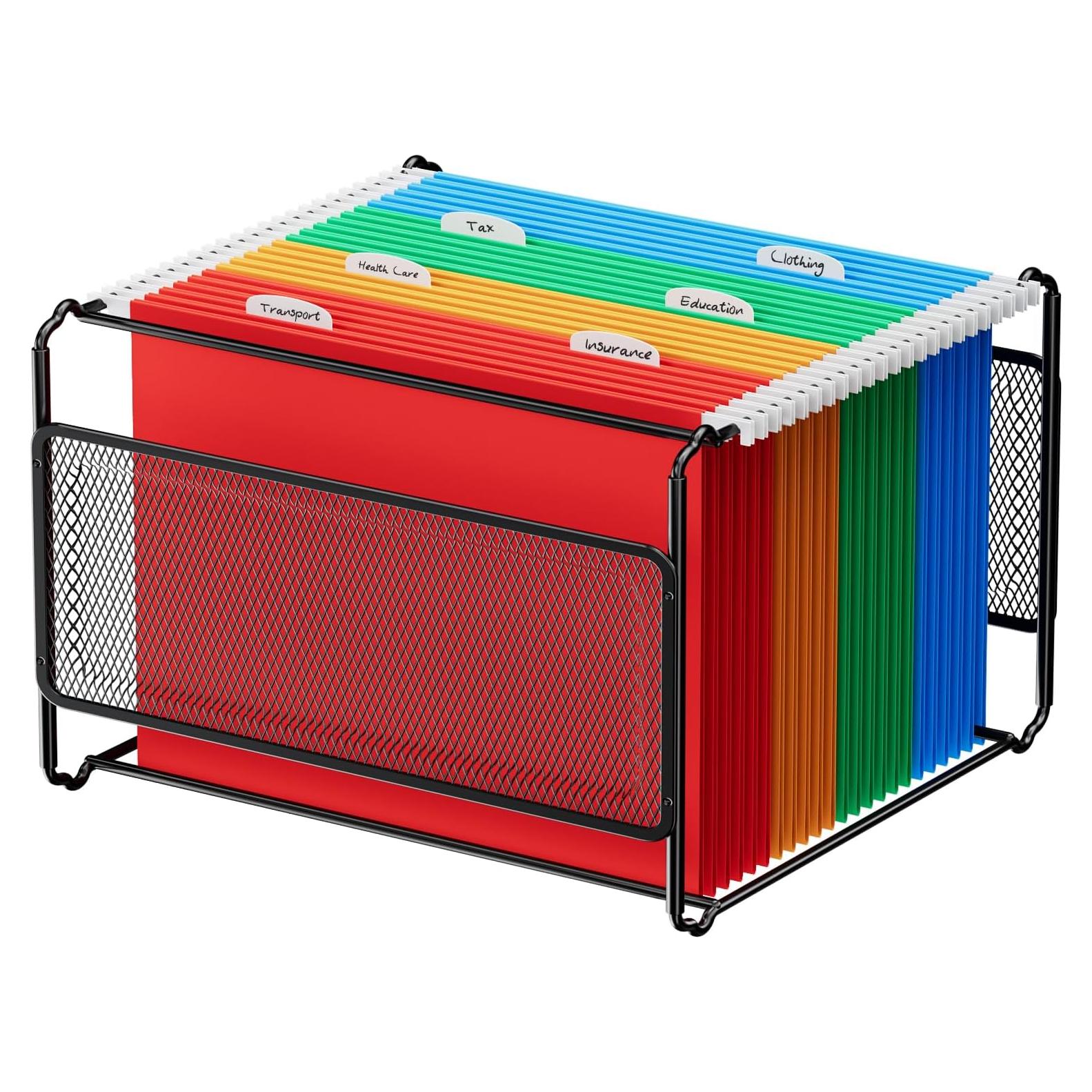 Organizador de Archivos Colgantes MaxGear de Metal Negro 31.5x28.7x23.6 cm