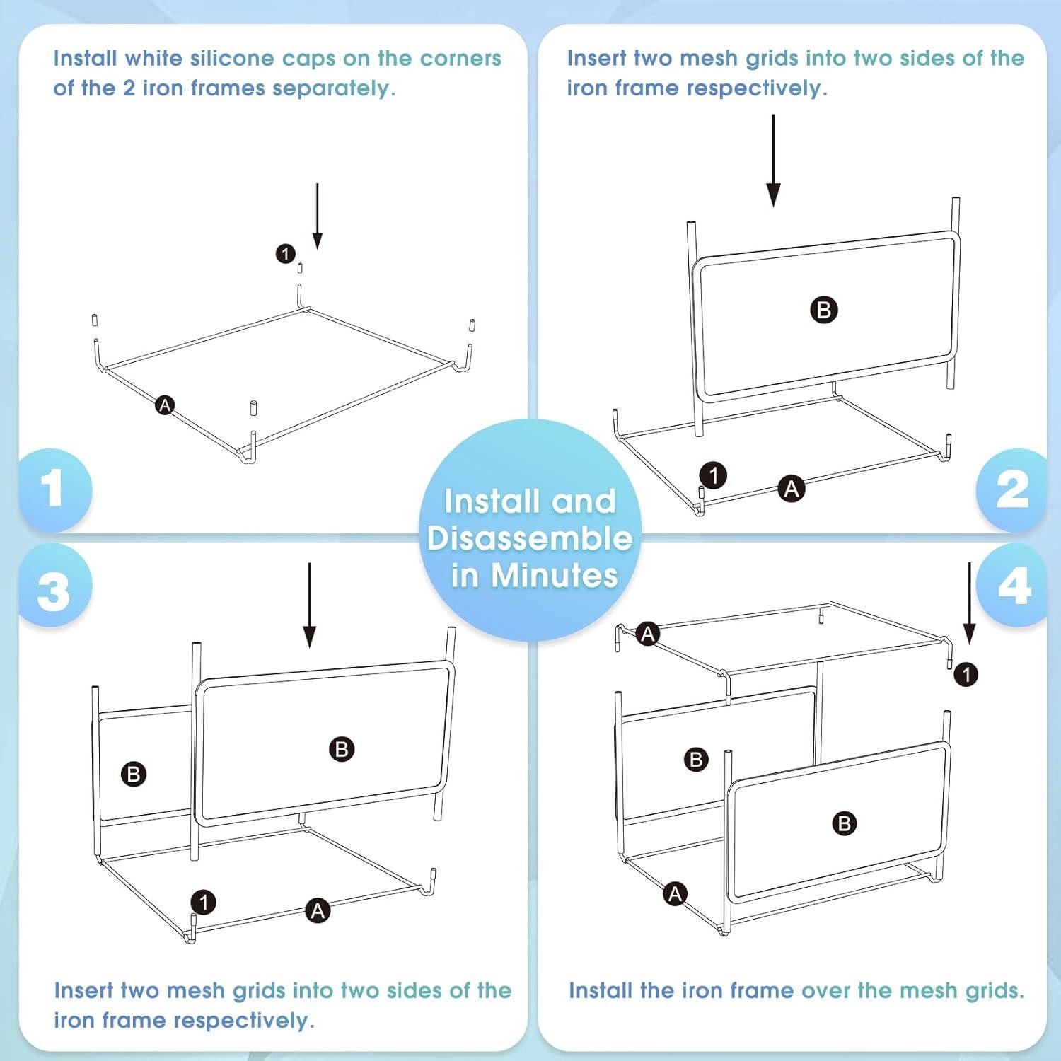 Organizador de Archivos Colgantes MaxGear de Metal Negro 31.5x28.7x23.6 cm
